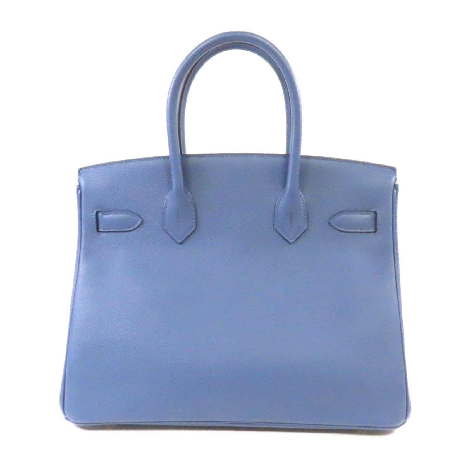 HERMES Epsom皮革Birkin 30金扣手挽袋藍色