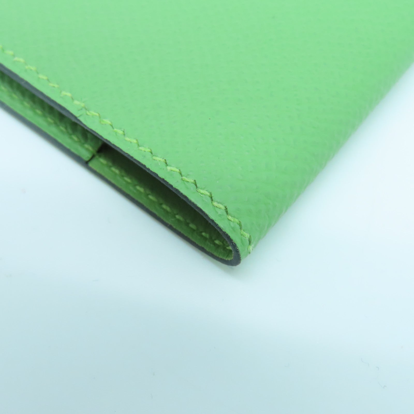 HERMES Epsom皮革Card Case卡片包Vert Criquet綠色