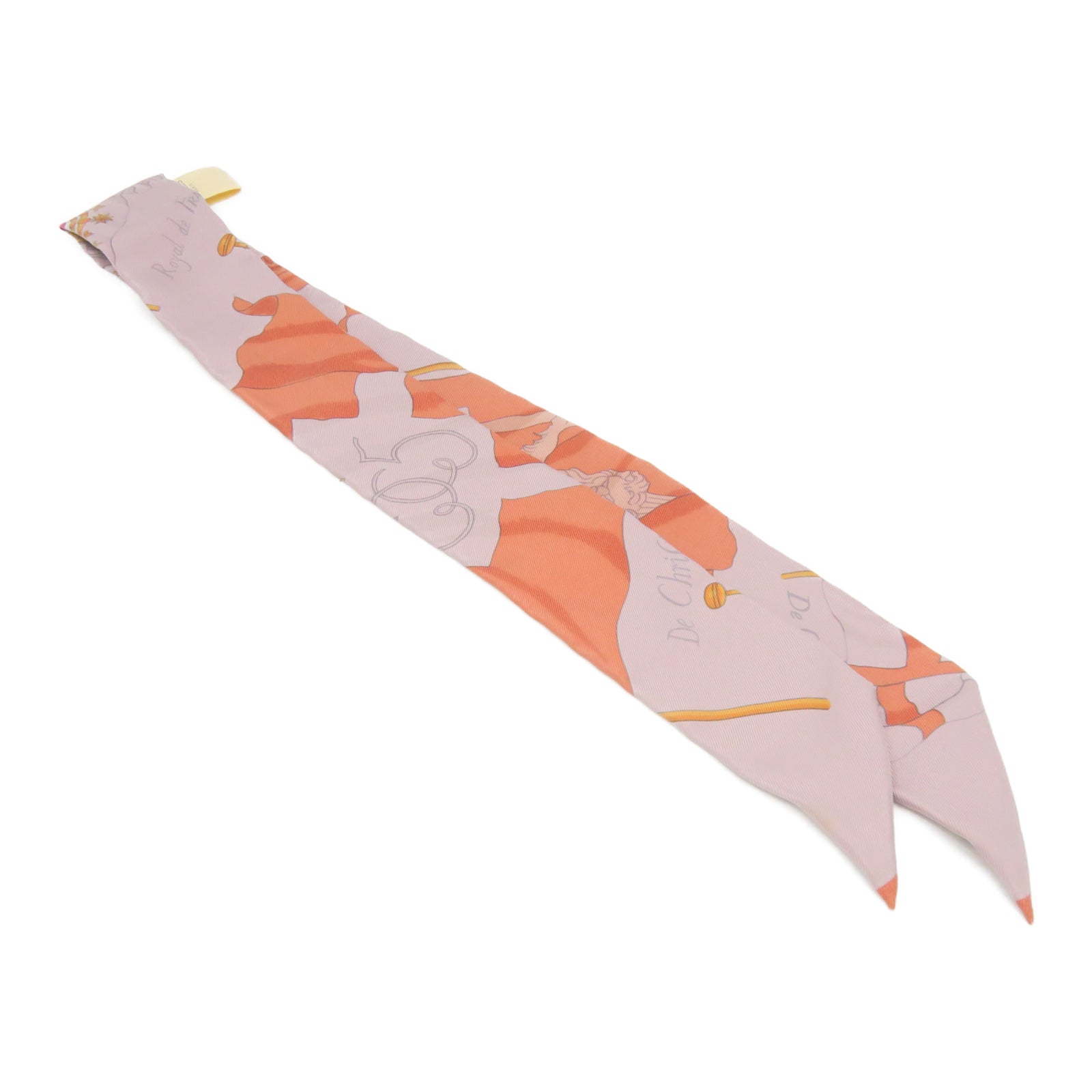 HERMES 【激减优惠】丝质Twilly丝巾棕色