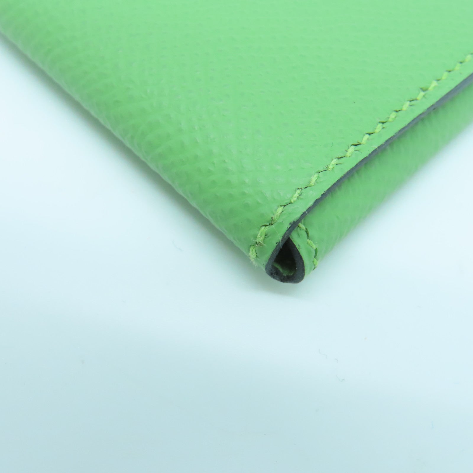 HERMES Epsom皮革Card Case卡片包Vert Criquet綠色