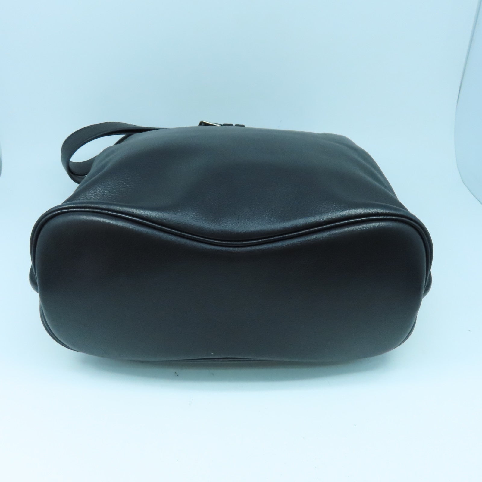 HERMES Evercalf皮革So Kelly銀扣肩背袋黑色