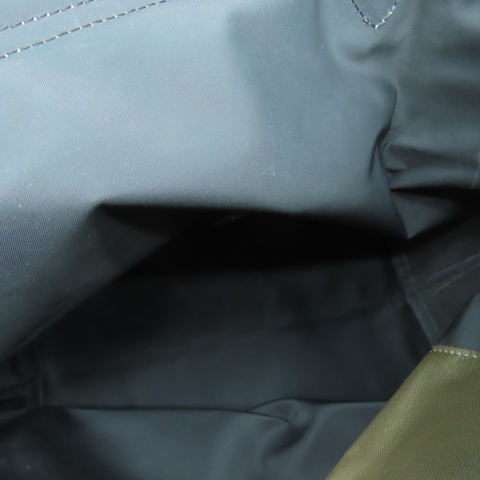 Longchamp 尼龍Shoulder Bag金扣肩背袋綠色/棕色