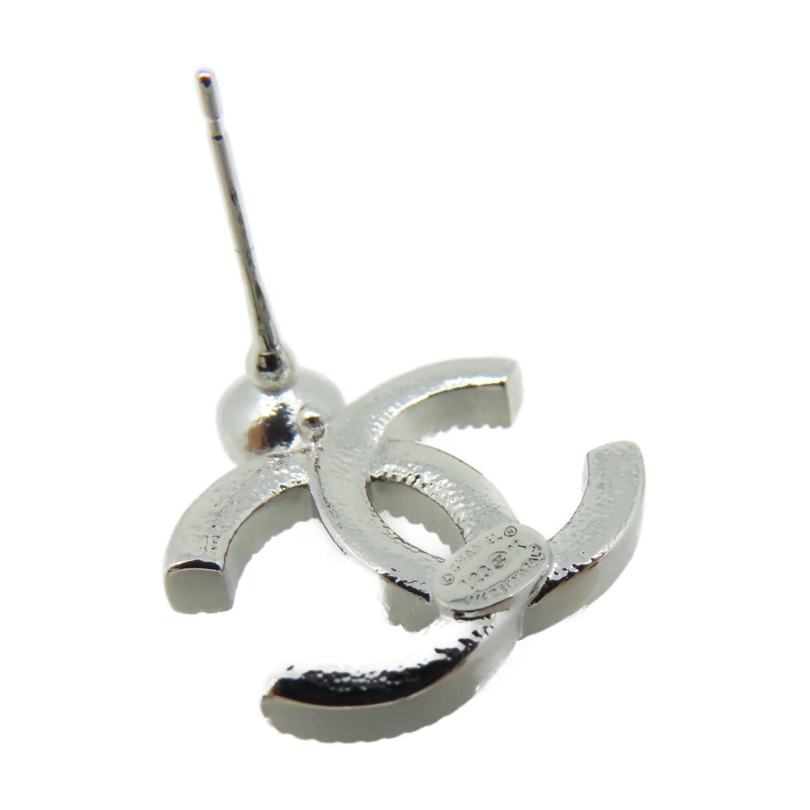 CHANEL 金屬CC Earrings耳環銀色