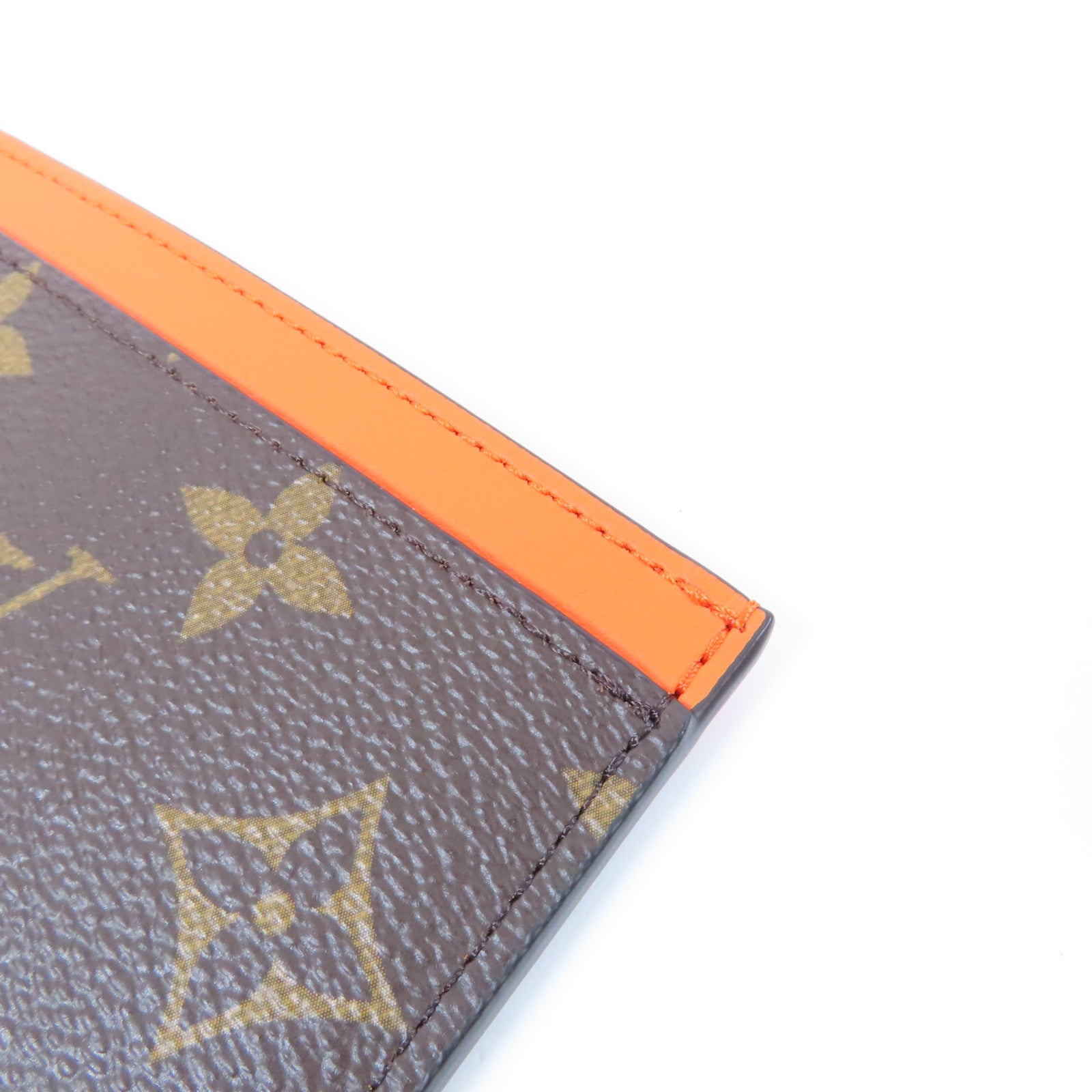 LOUIS VUITTON Monogram Macassar Card Case卡片套啡色/橙色