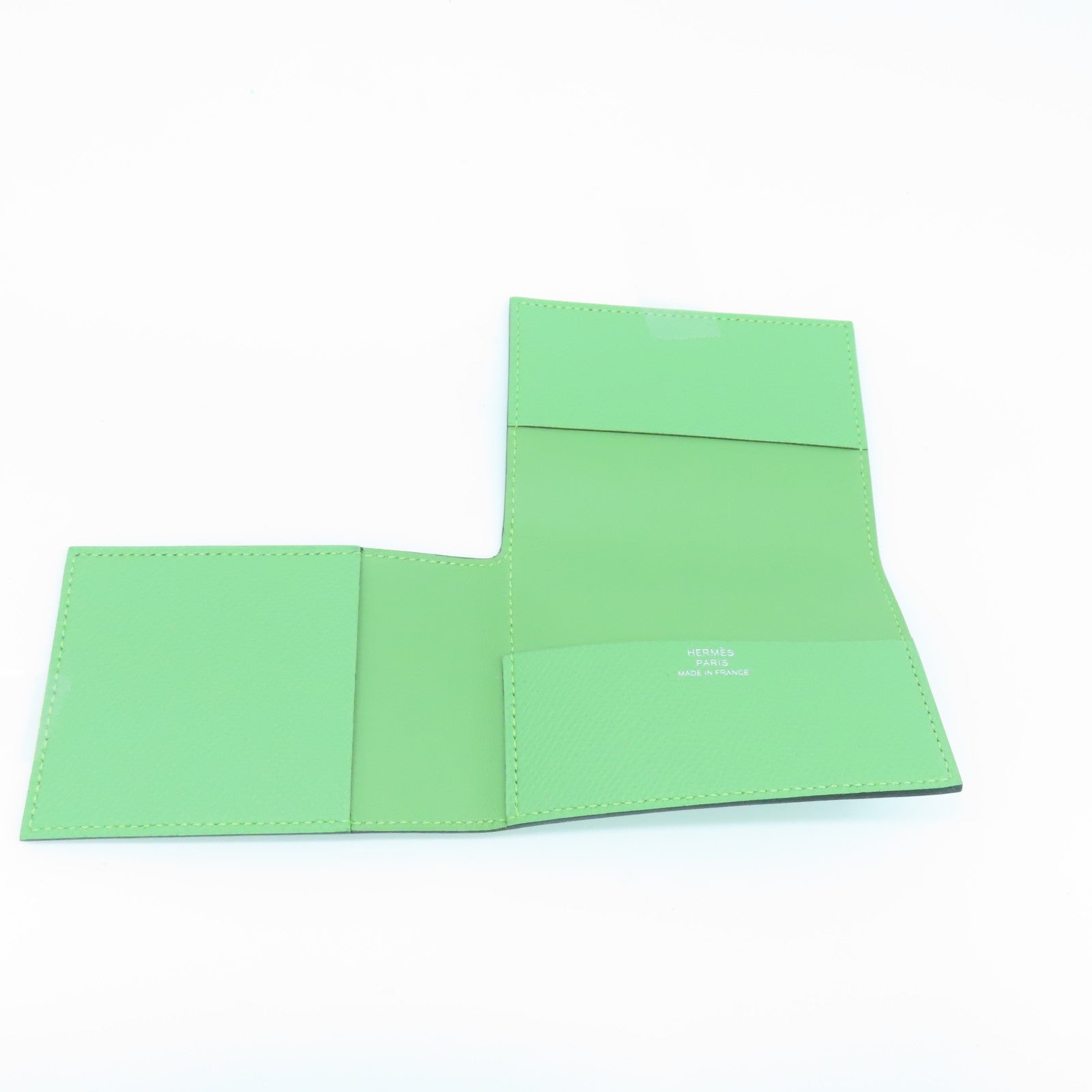 HERMES Epsom皮革Card Case卡片包Vert Criquet綠色