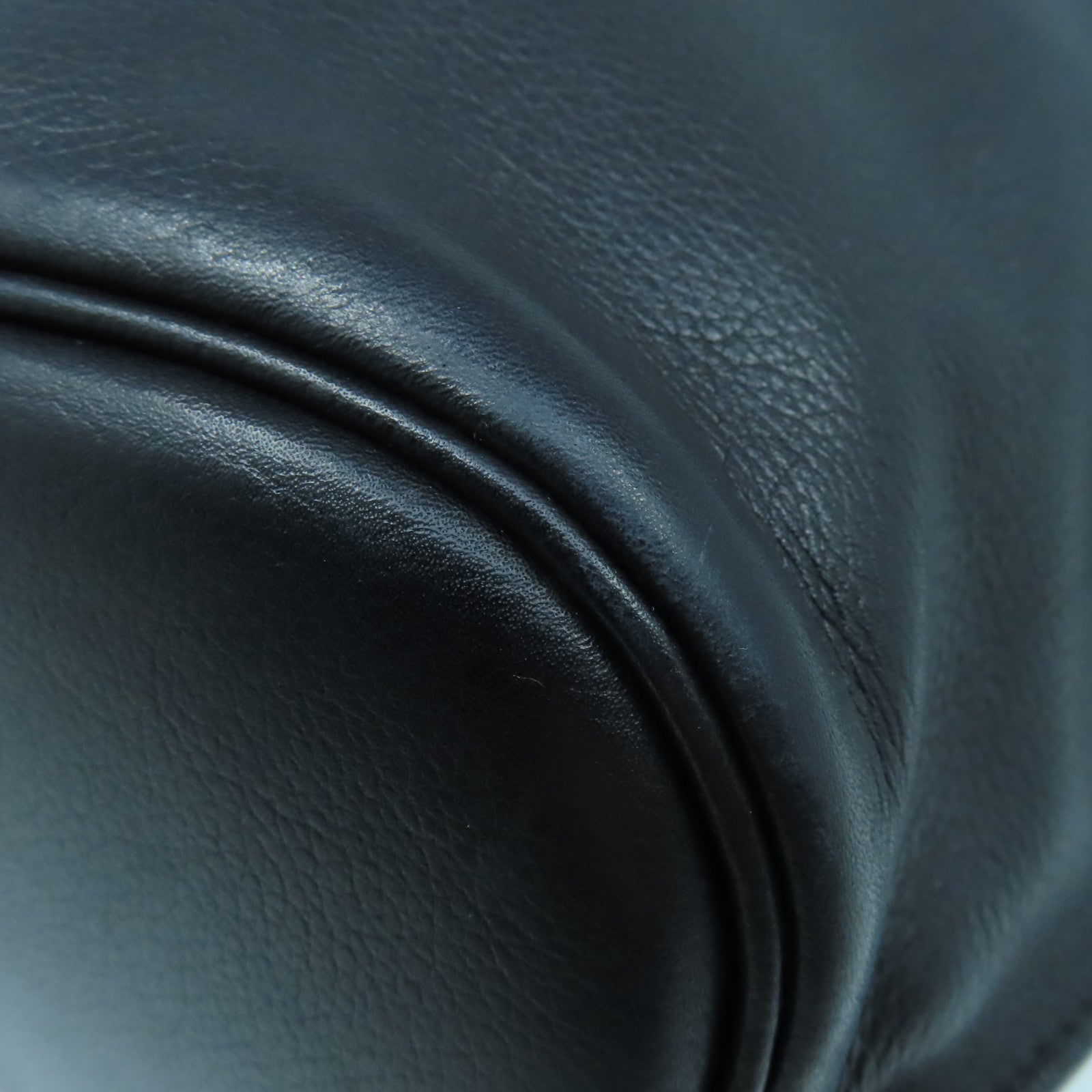 HERMES Evercalf皮革So Kelly銀扣肩背袋黑色