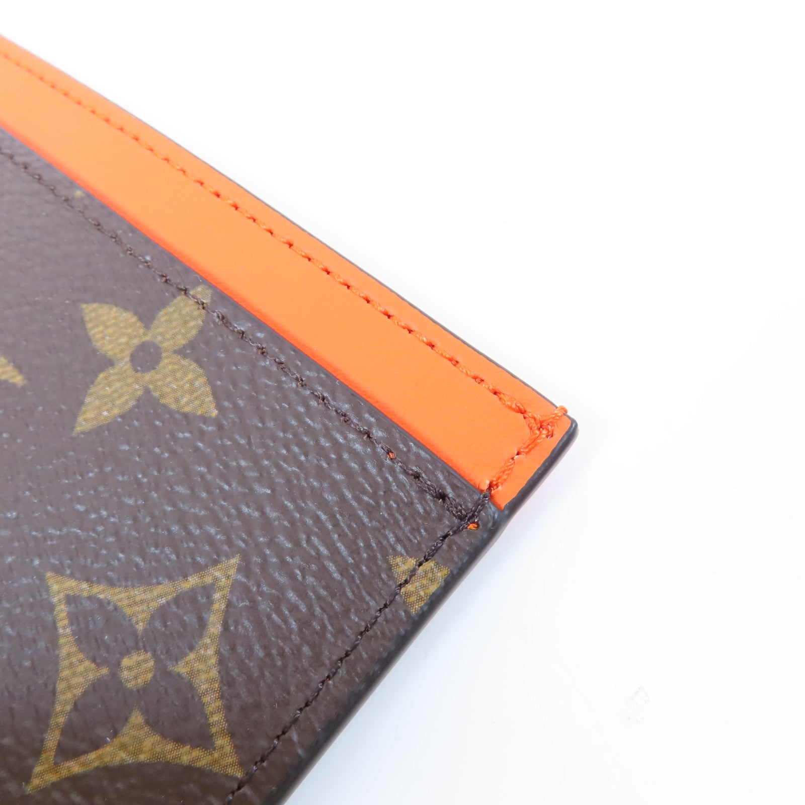 LOUIS VUITTON Monogram Macassar Card Case卡片套啡色/橙色