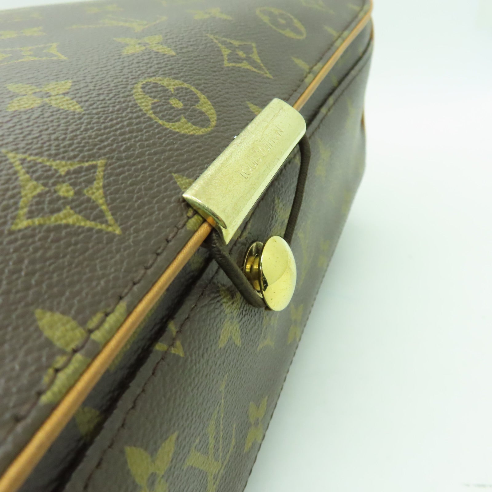 LOUIS VUITTON Monogram Abbeses金扣肩背袋棕色