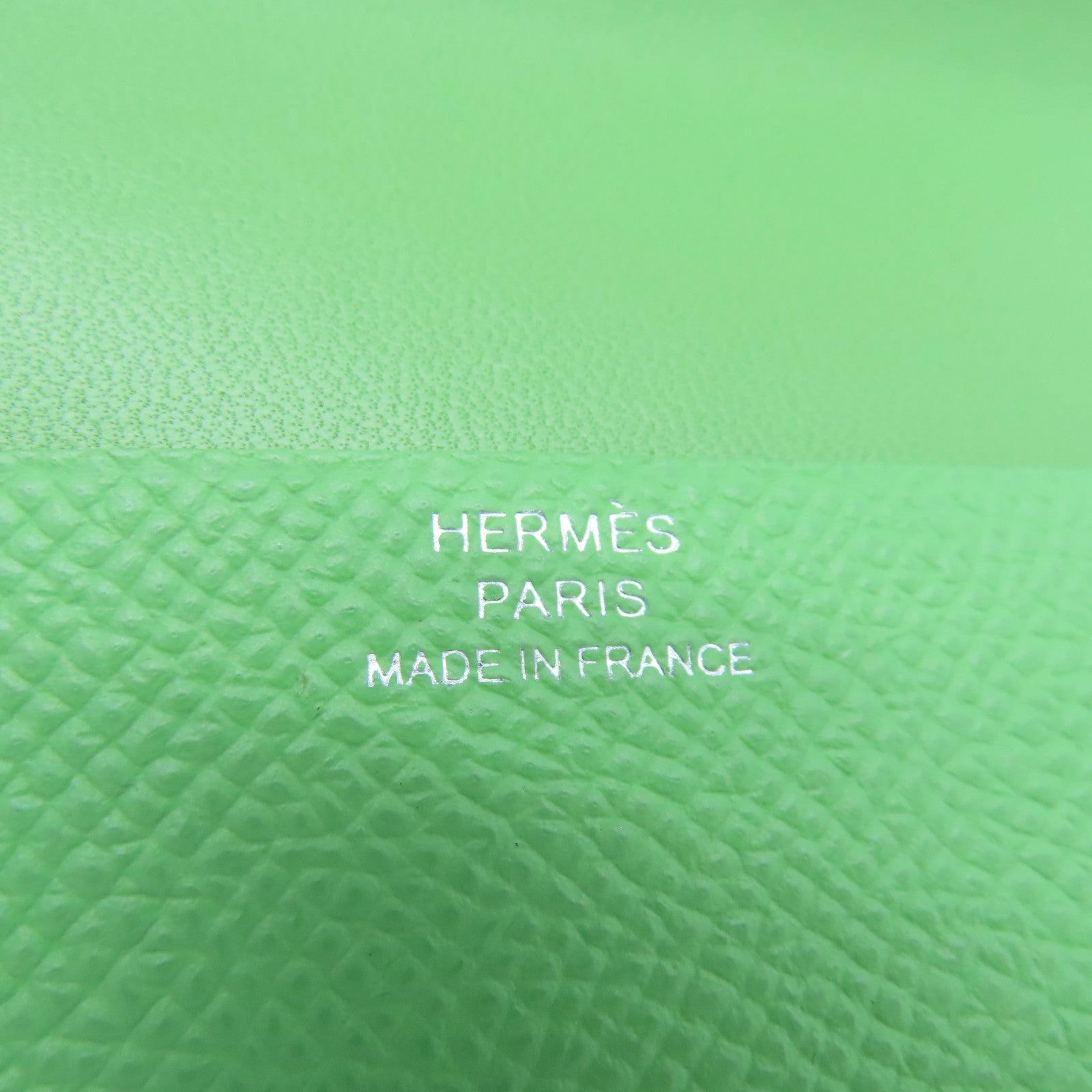 HERMES Epsom皮革Card Case卡片包Vert Criquet綠色
