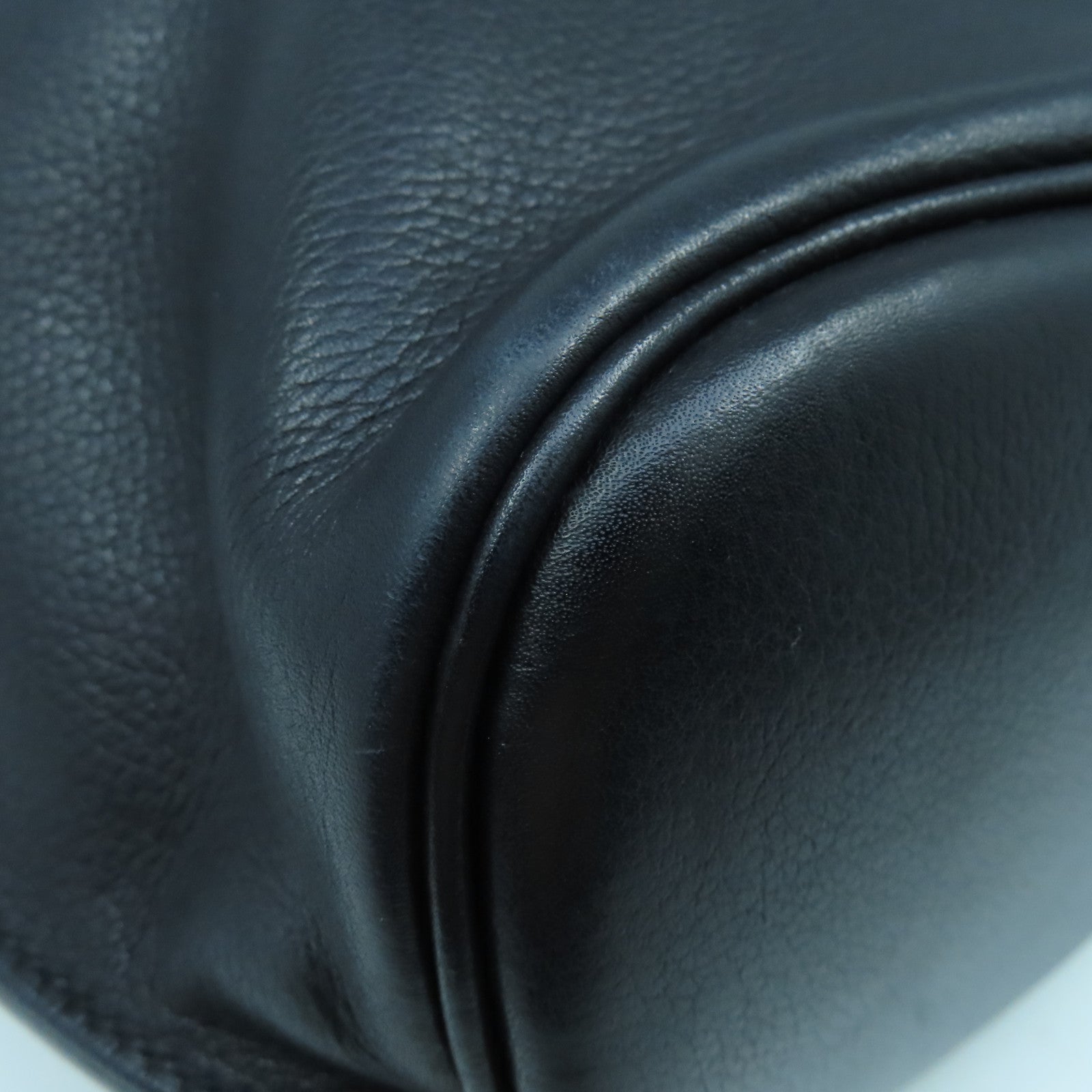 HERMES Evercalf皮革So Kelly銀扣肩背袋黑色