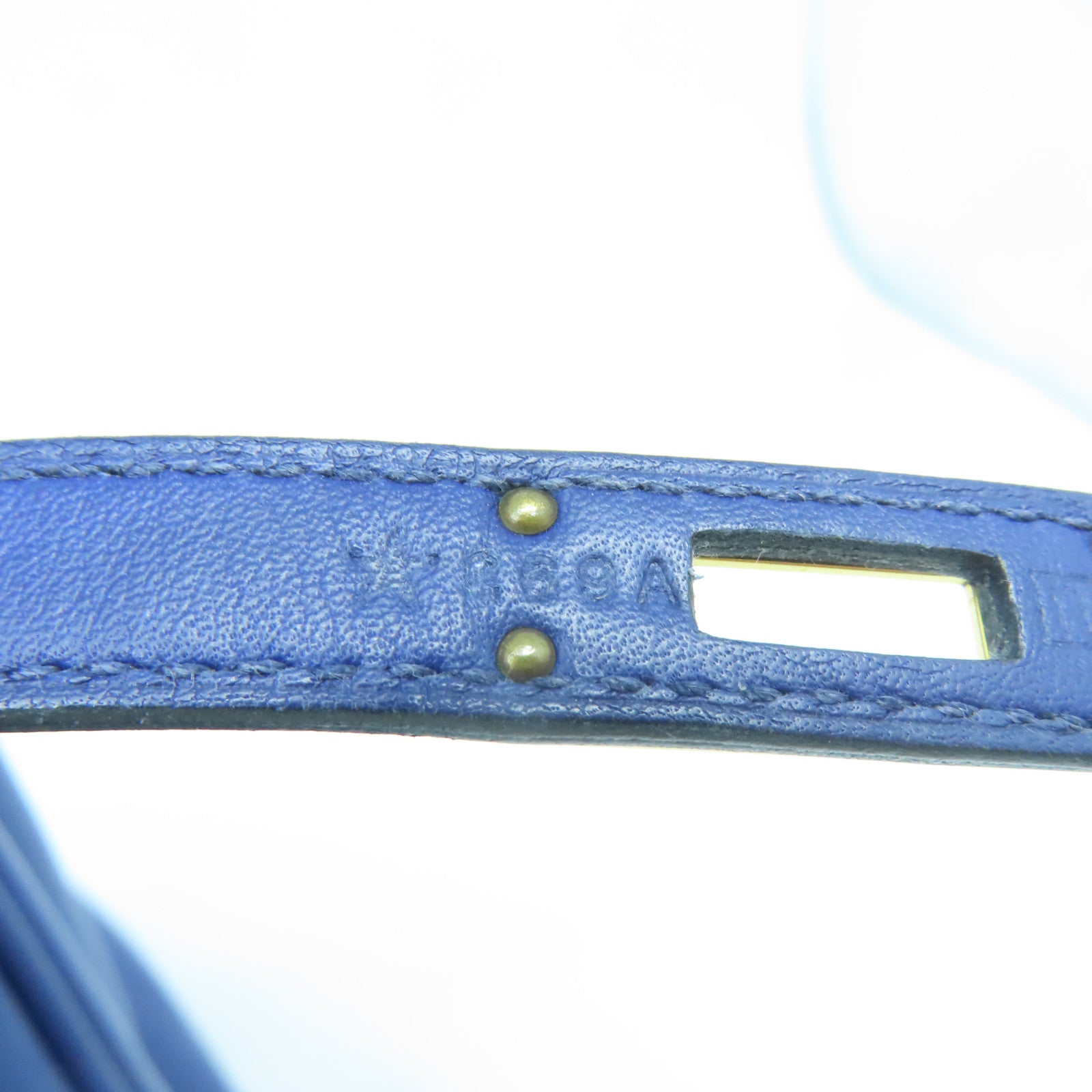 HERMES Swift皮革Birkin 25金扣手挽袋藍色