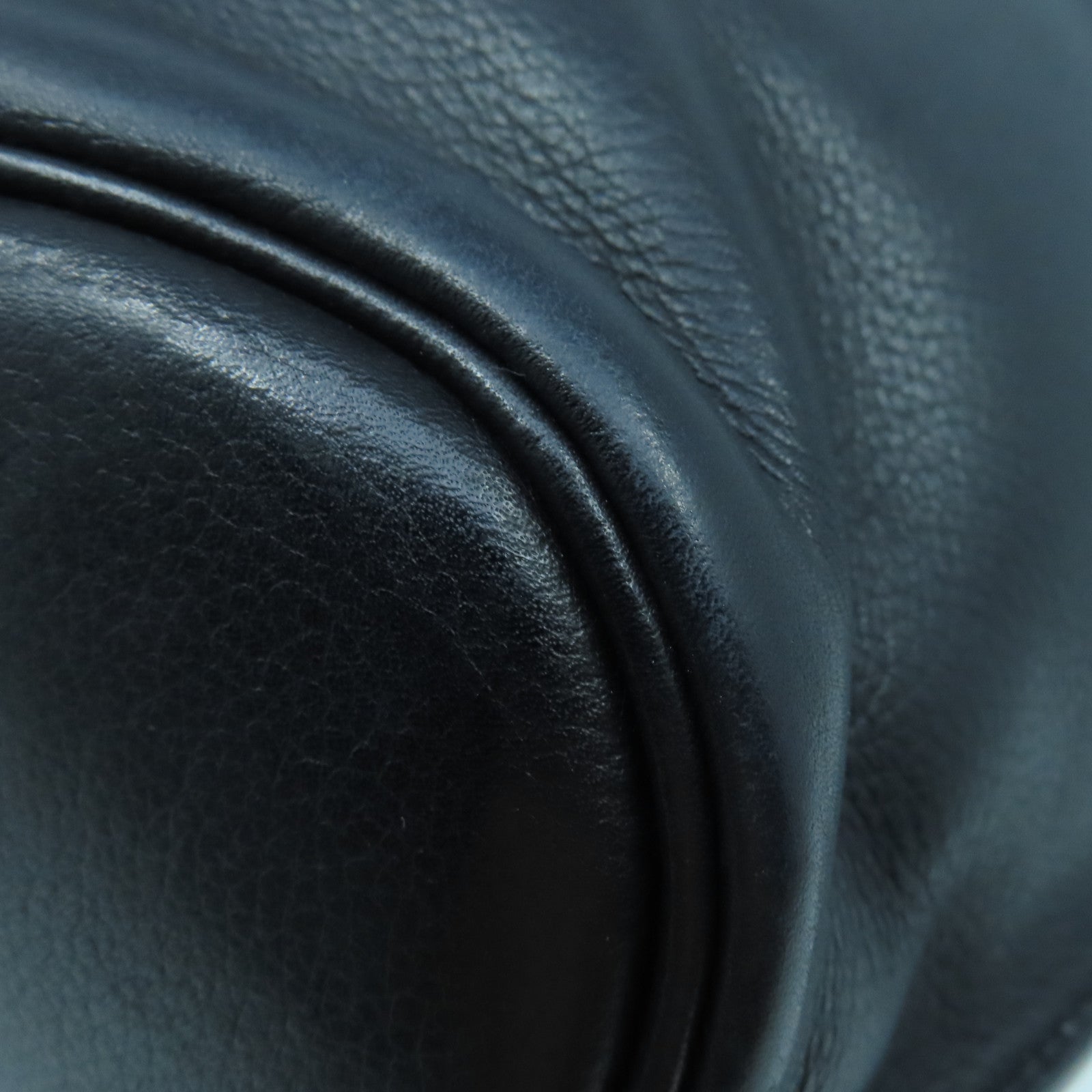 HERMES Evercalf皮革So Kelly銀扣肩背袋黑色