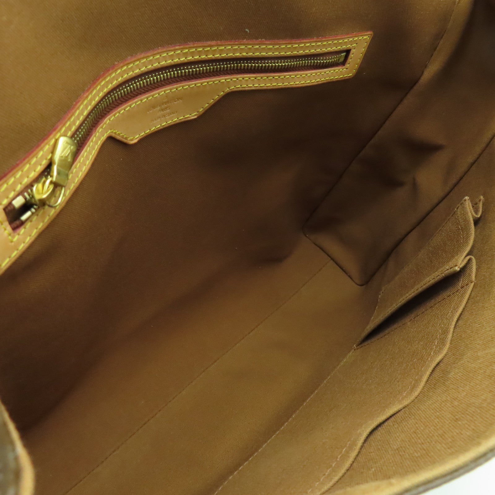 LOUIS VUITTON Monogram Abbeses金扣肩背袋棕色