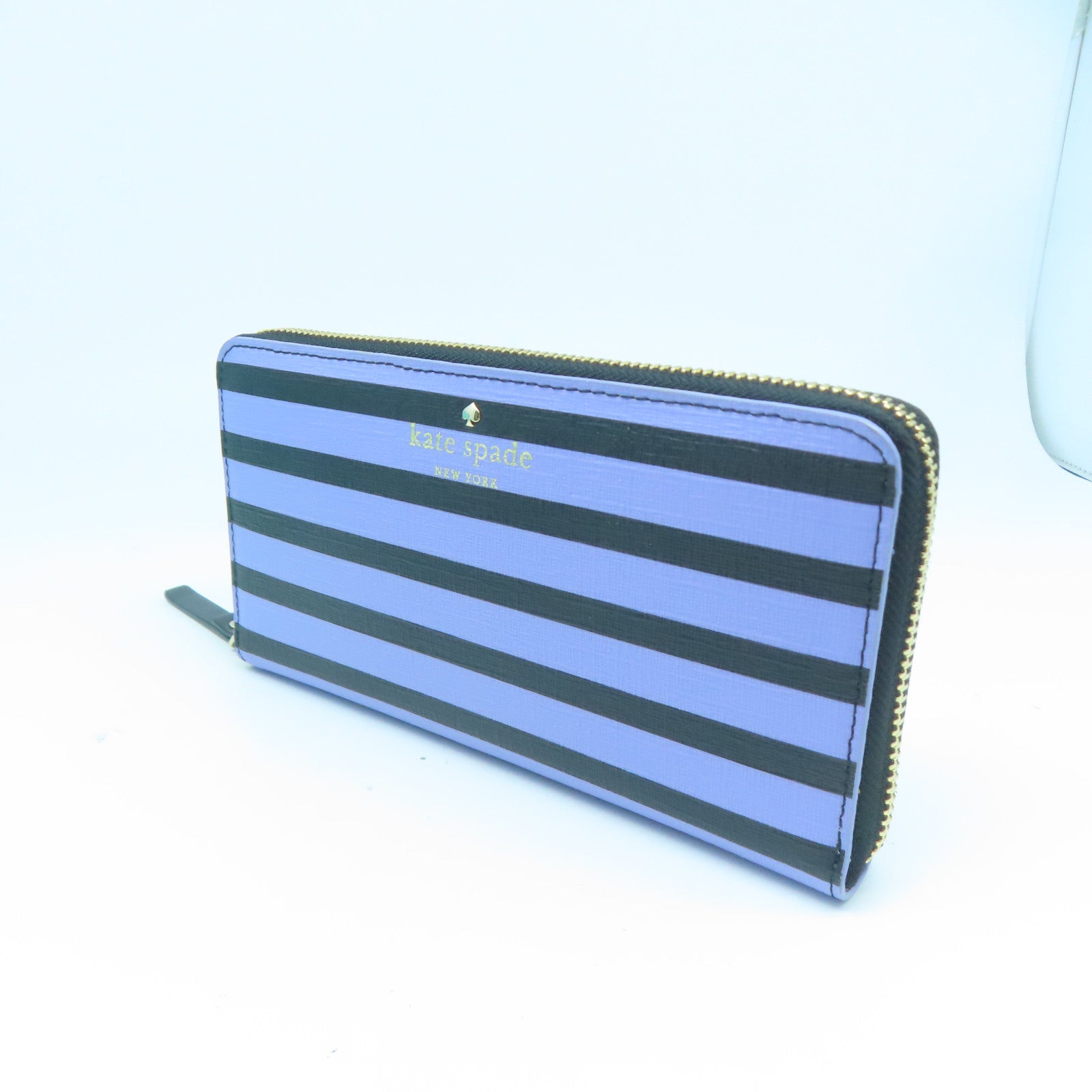 Kate Spade 【激減優惠】牛皮皮革Long Wallet金扣長錢包黑色/藍色