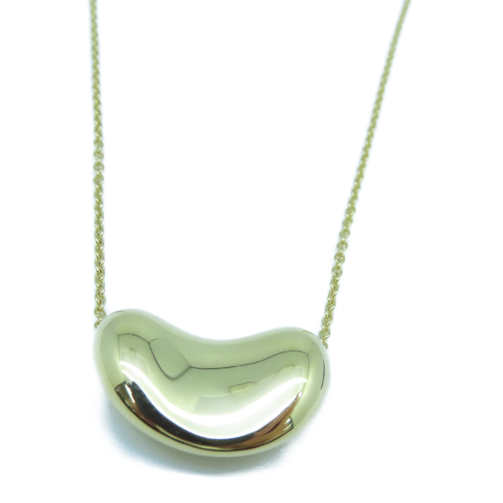 TIFFANY＆CO 18K黃金Bean Necklace 18mm項鍊