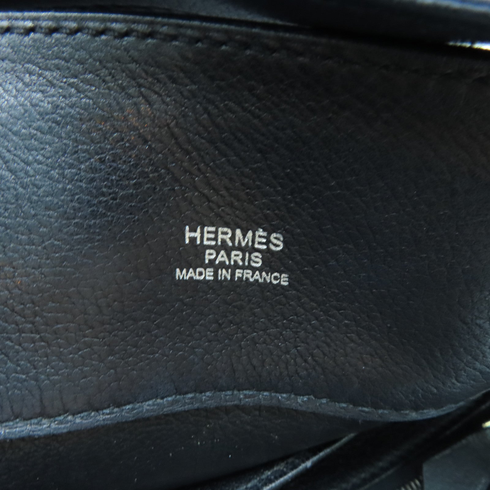 HERMES Evercalf皮革So Kelly銀扣肩背袋黑色