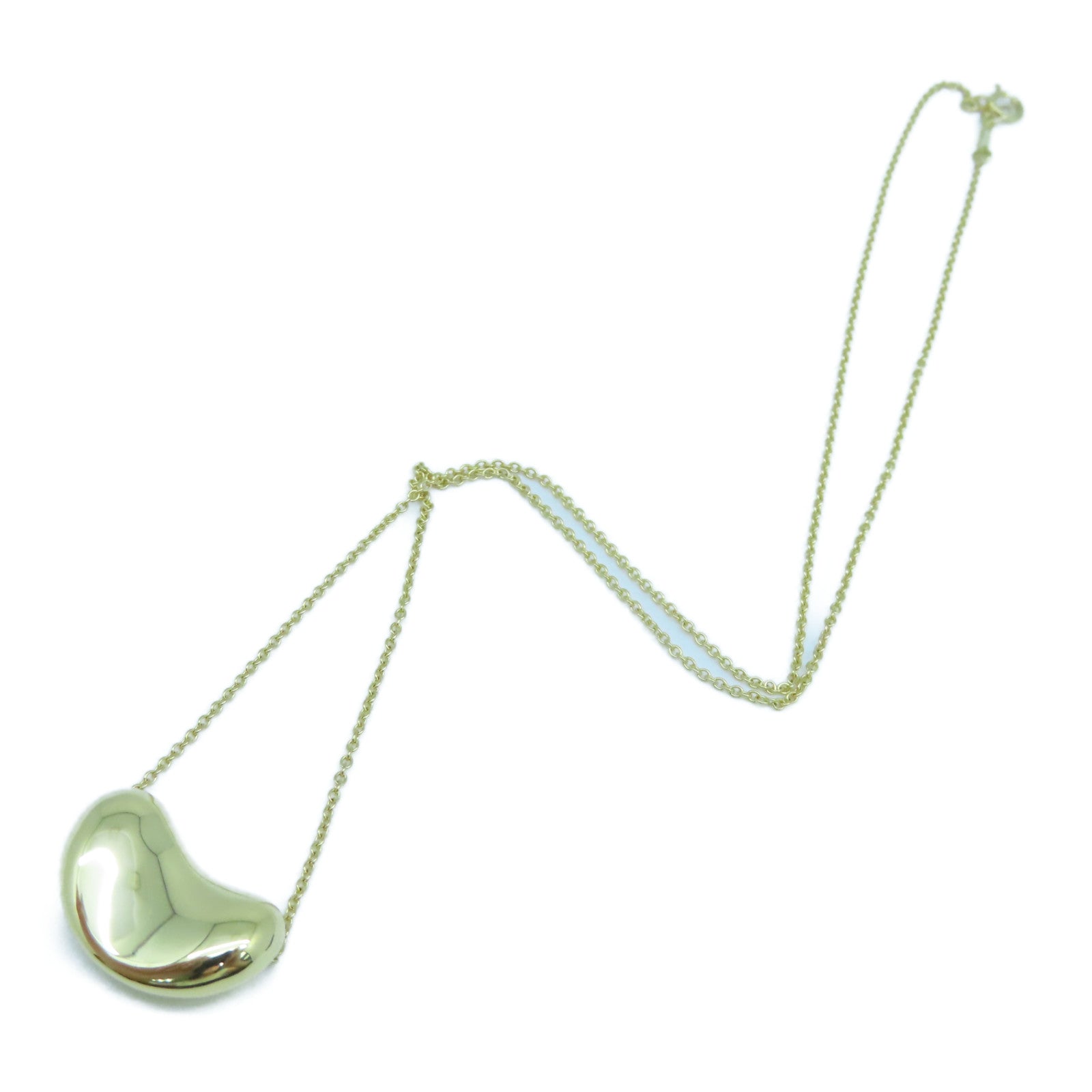 TIFFANY＆CO 18K黃金Bean Necklace 18mm項鍊