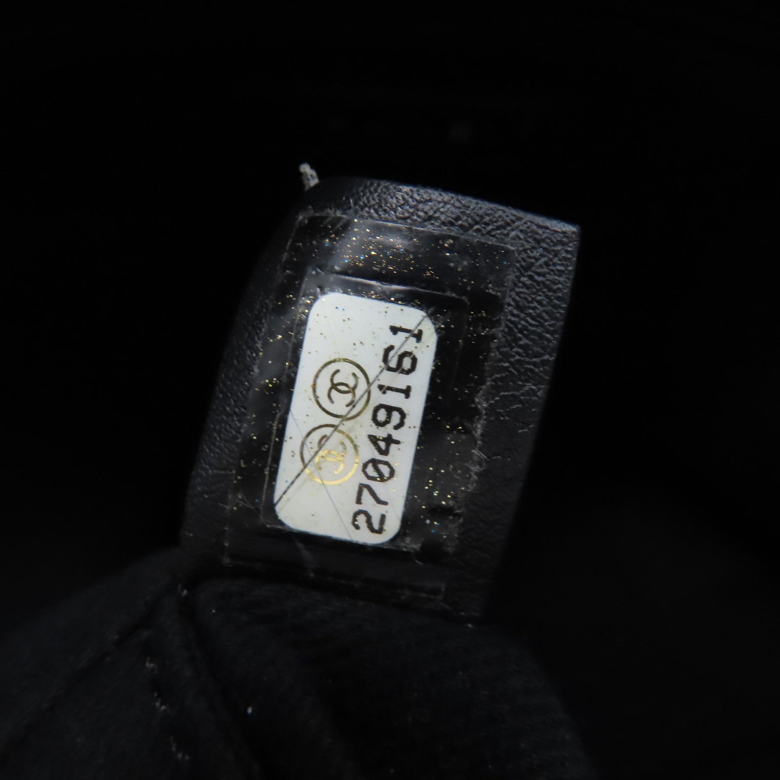 CHANEL 帆布Deauville Tote Bag金扣鏈帶肩背袋灰藍色