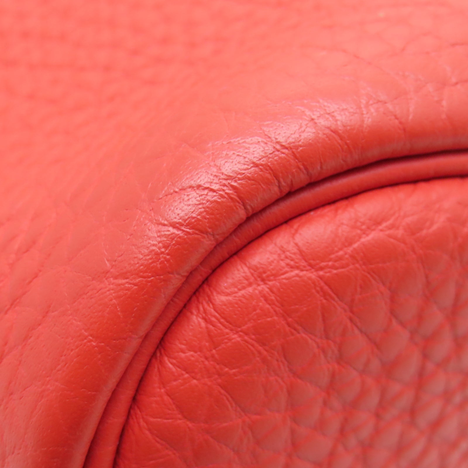 HERMES Taurillon Clemence皮革So Kelly 22銀扣肩背袋牡丹紅色