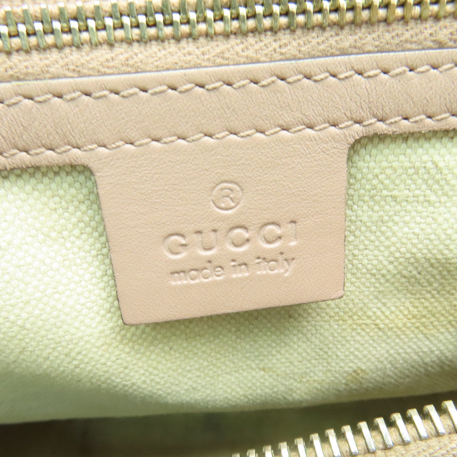 GUCCI 帆布2way Shoulder Bag金扣手挽肩背兩用袋米色/粉紅色