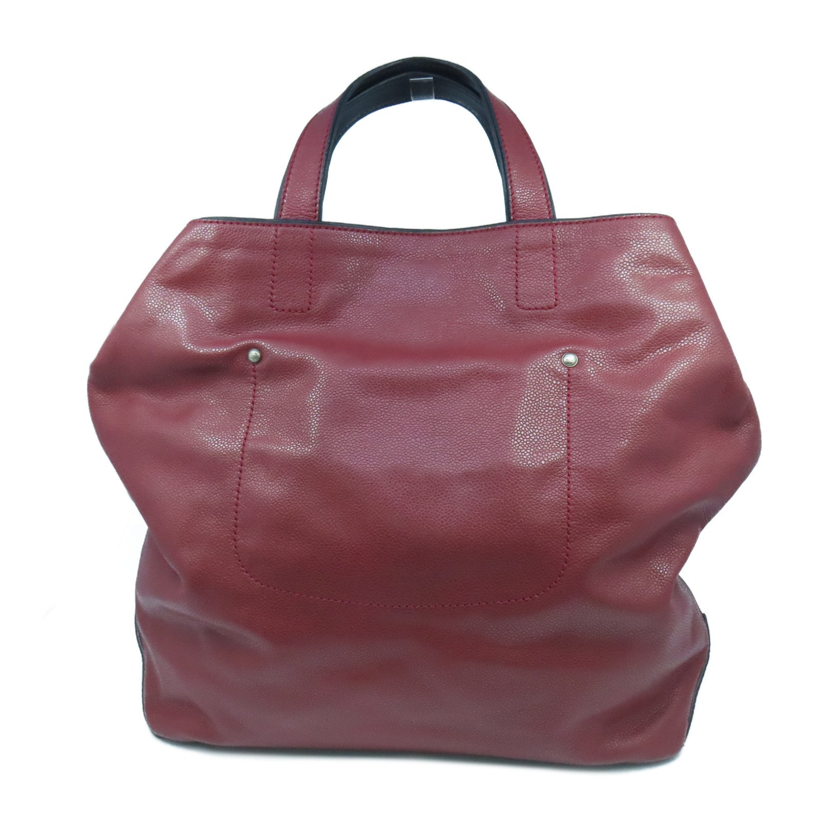 CHANEL 牛皮皮革2.55 2way Shoulder Bag手挽肩背兩用袋紅色/黑色