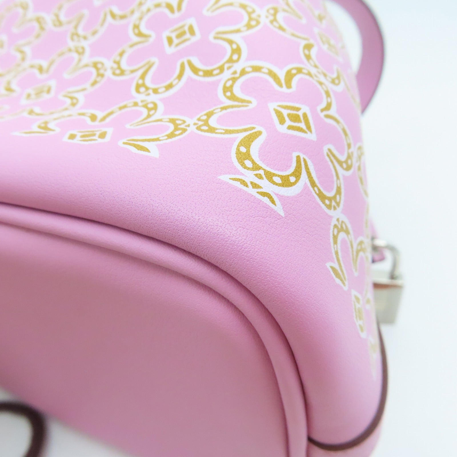 HERMES Swift皮革Micro Picotin Lucky Daisy银扣手挽袋Mauve Sylvestre锦葵紫色
