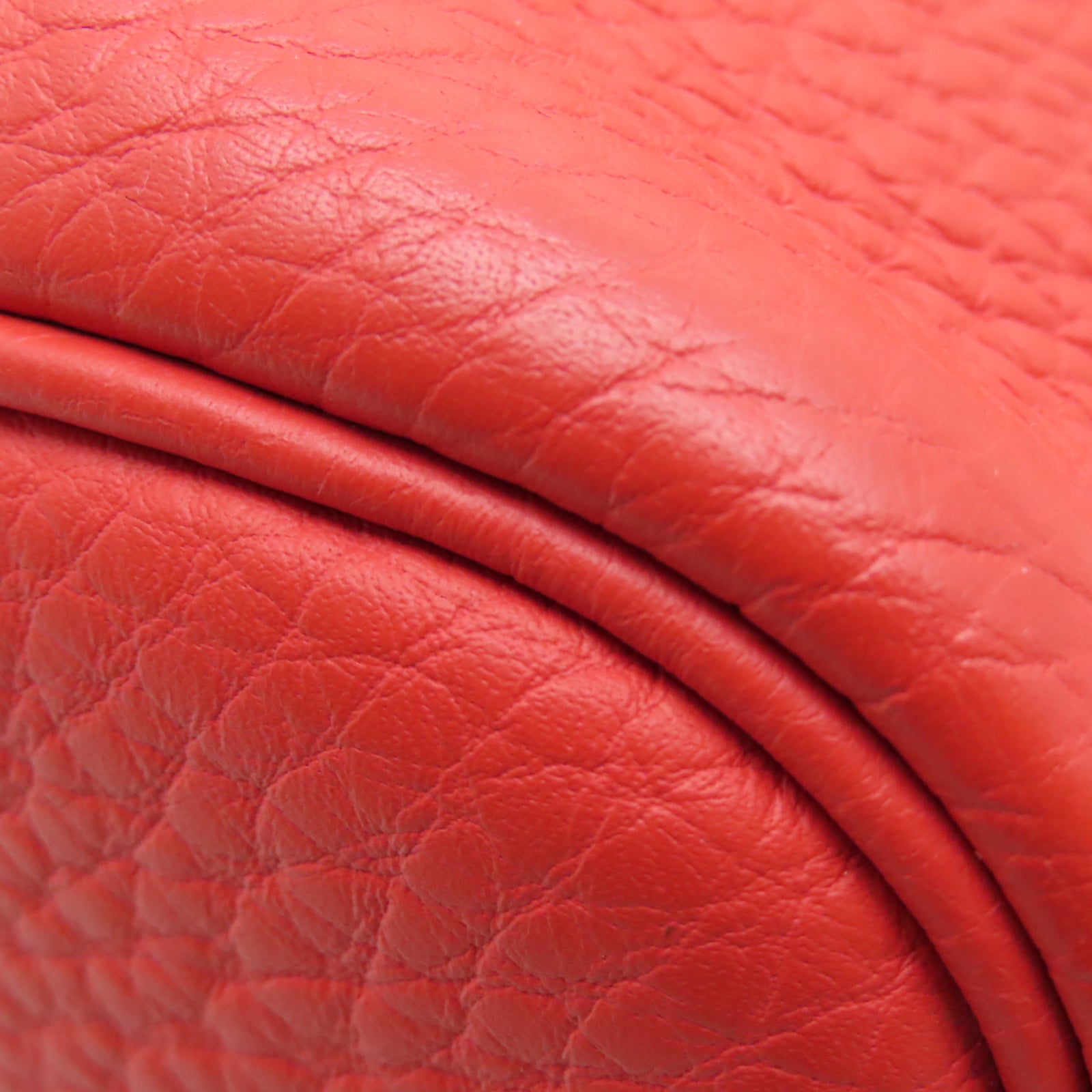 HERMES Taurillon Clemence皮革So Kelly 22銀扣肩背袋牡丹紅色