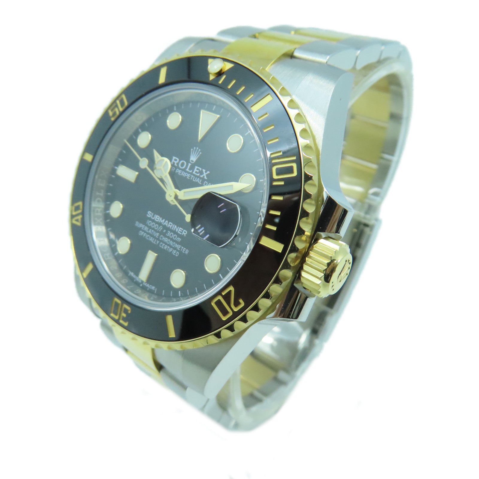 ROLEX 【激減優惠】Submarinar Date 18K黃金/不鏽鋼手錶自動機芯黑色