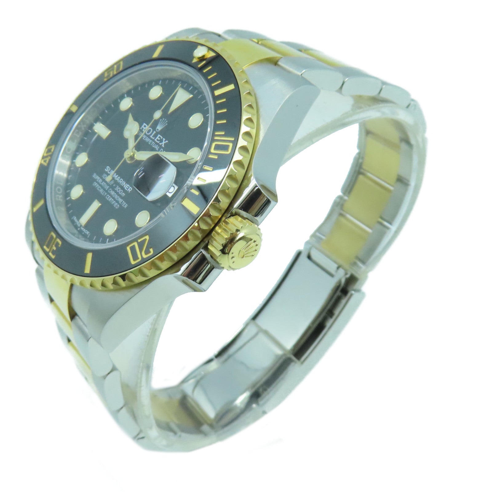 ROLEX 【激減優惠】Submarinar Date 18K黃金/不鏽鋼手錶自動機芯黑色