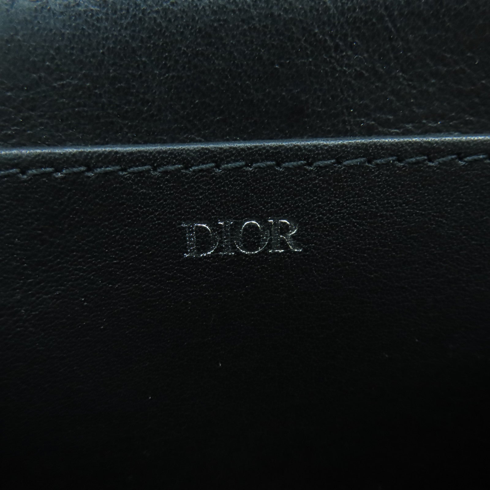 Dior 帆布Coin Purse銀扣零錢包黑色