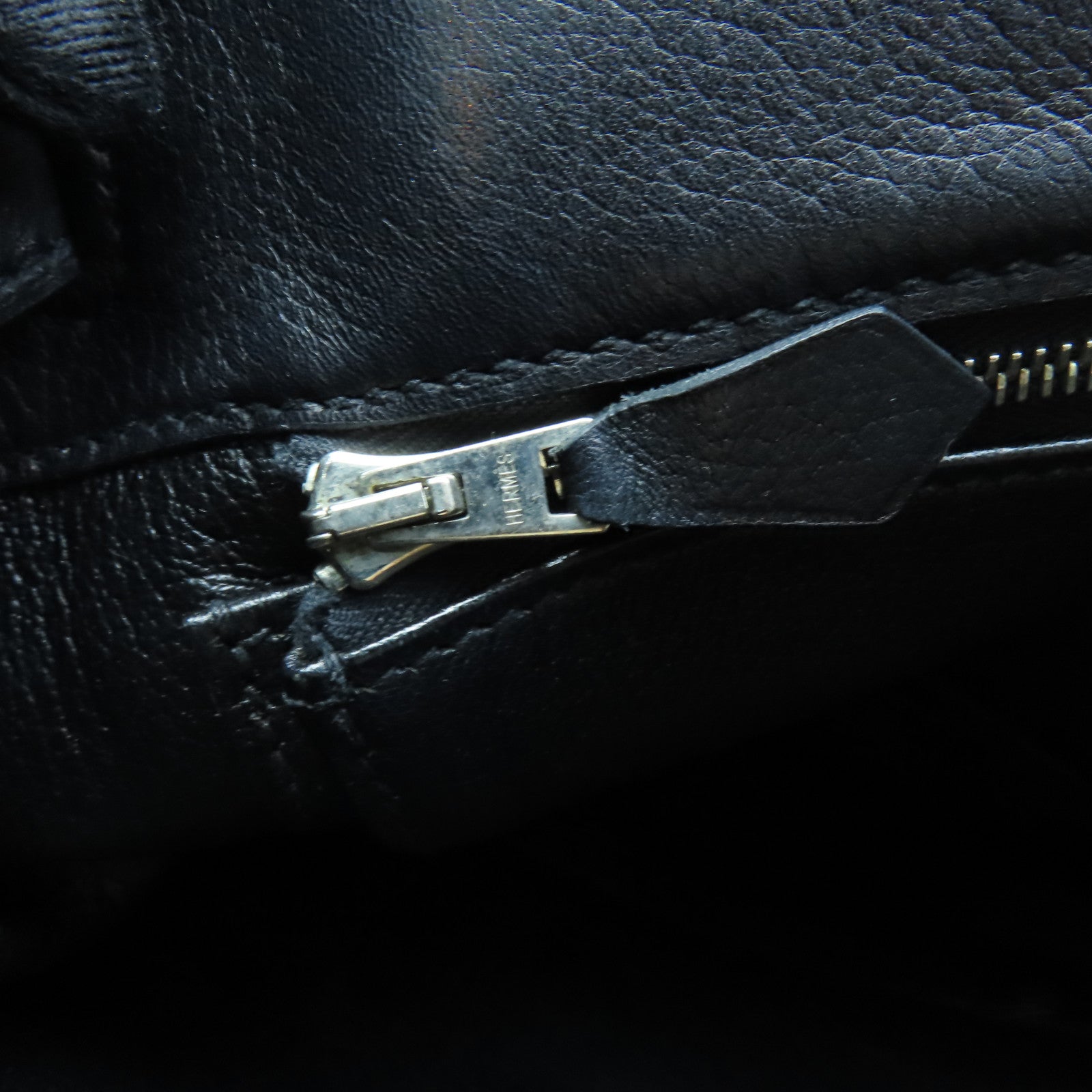 HERMES Evercalf皮革So Kelly銀扣肩背袋黑色