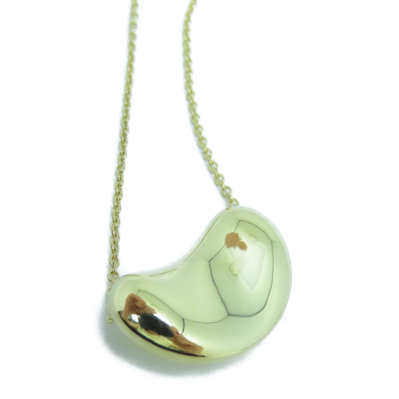 TIFFANY＆CO 18K黃金Bean Necklace 18mm項鍊