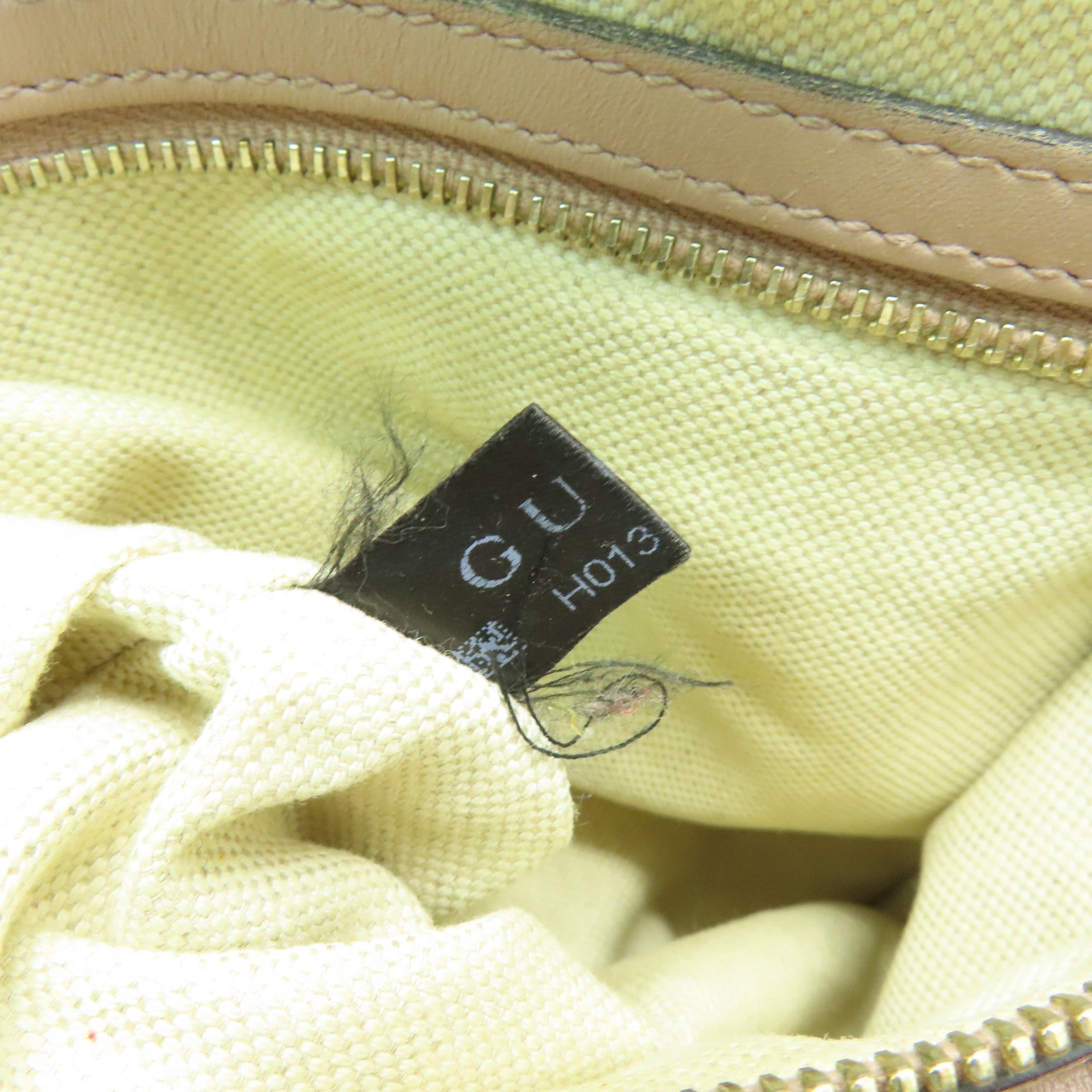 GUCCI 帆布2way Shoulder Bag金扣手挽肩背兩用袋米色/粉紅色