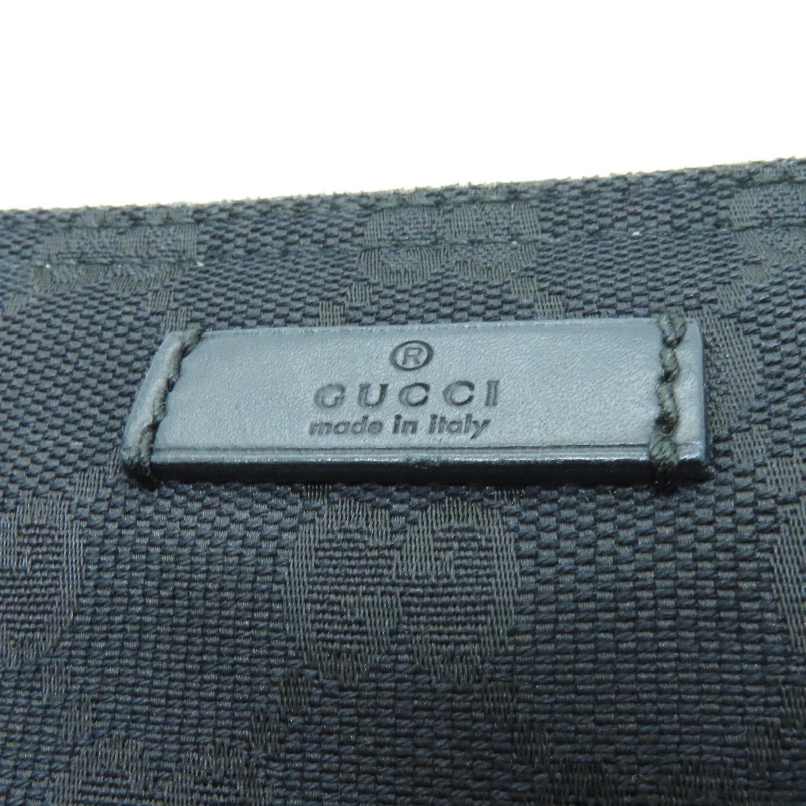 GUCCI 帆布Tote Bag銀扣手挽袋/肩背袋黑色