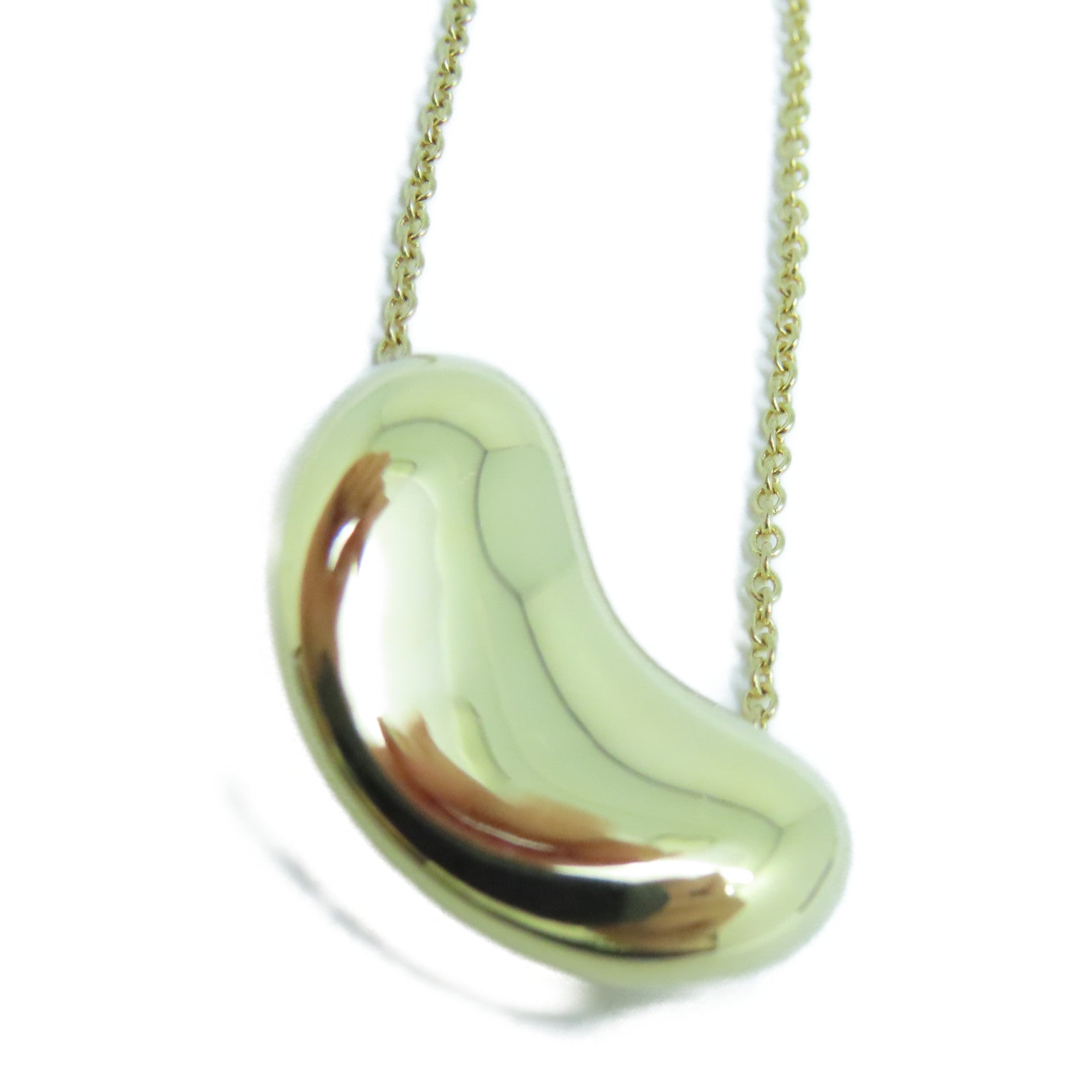 TIFFANY＆CO 18K黃金Bean Necklace 18mm項鍊