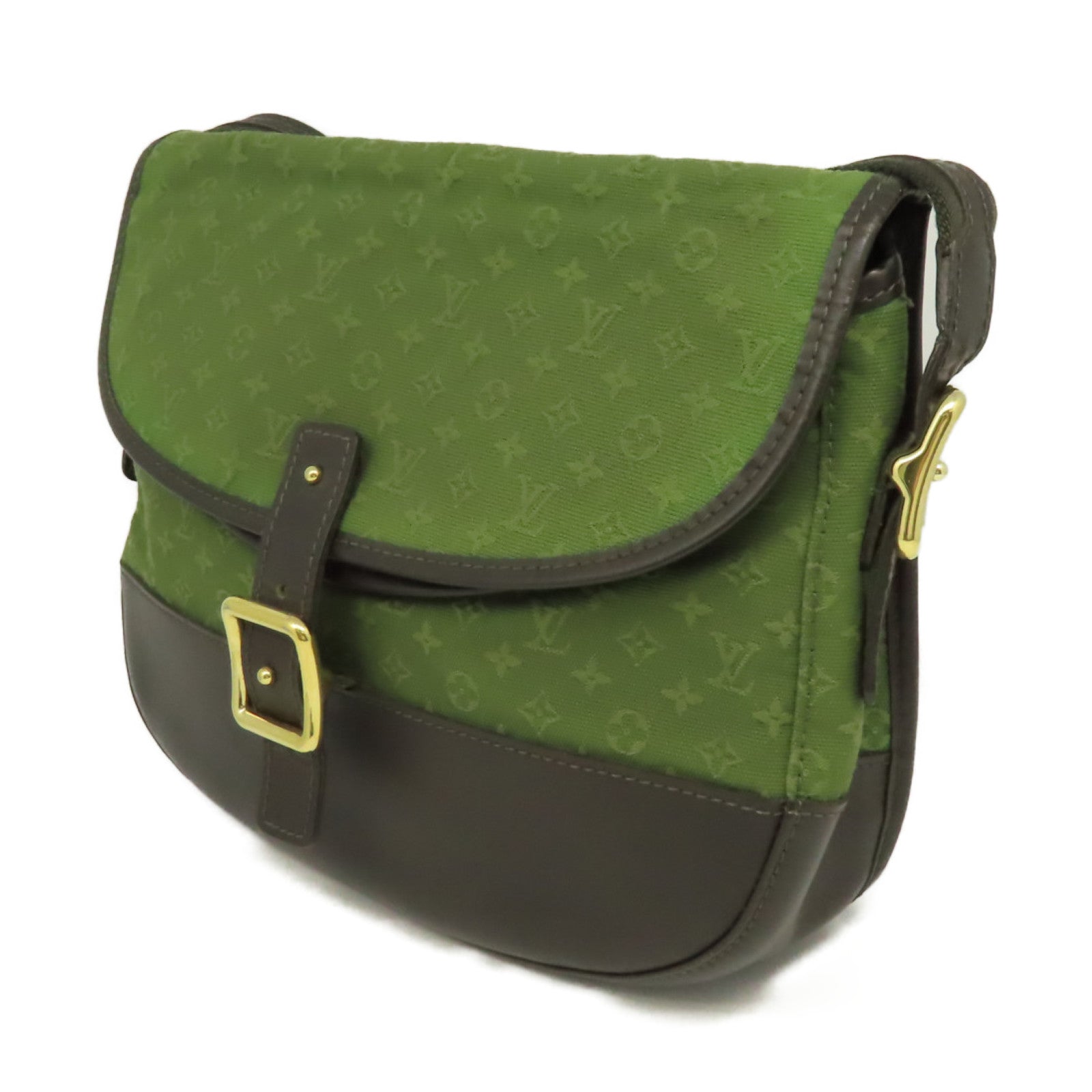 LOUIS VUITTON 【激減優惠】Monogram Mini Berangene Shoulder Bag肩背袋綠色/啡色