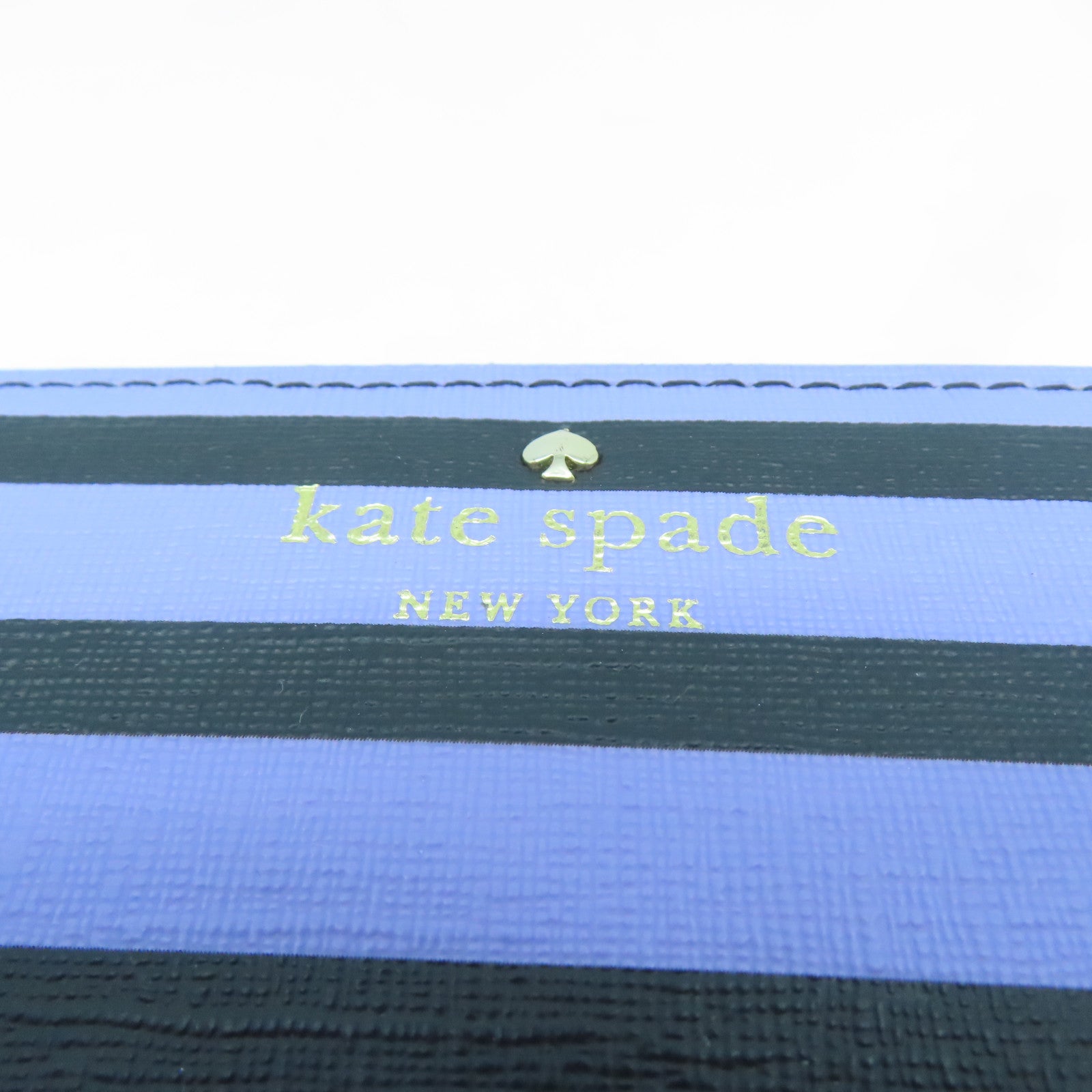 Kate Spade 【激減優惠】牛皮皮革Long Wallet金扣長錢包黑色/藍色