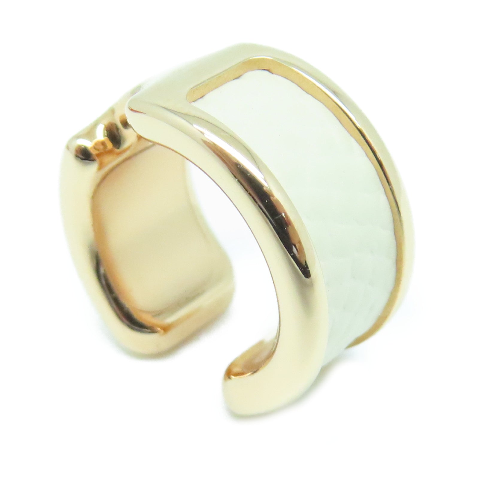 HERMES 金屬Olympe Ear Cuff耳骨夾/耳環金色/Nata色