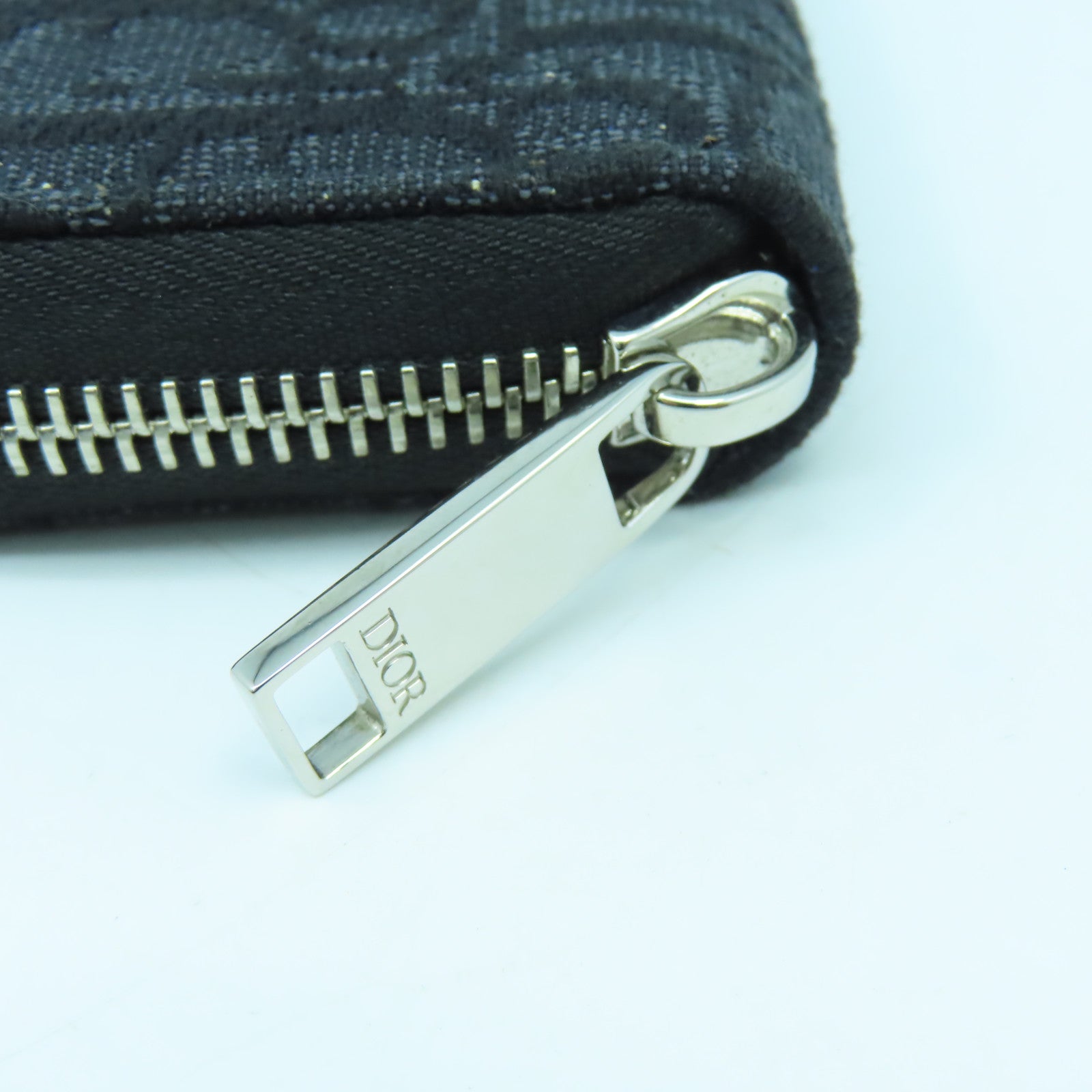 Dior 帆布Coin Purse銀扣零錢包黑色