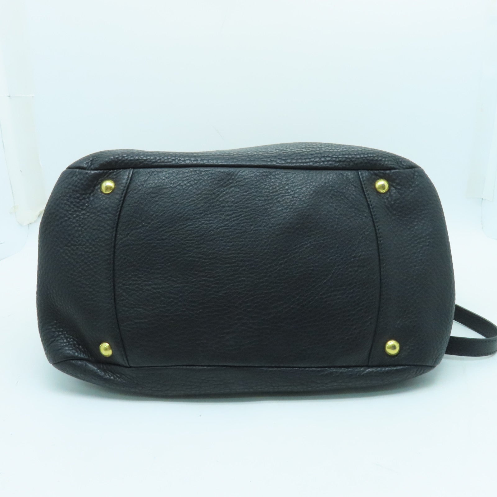 PRADA 牛皮皮革Shoulder Bag金扣肩背袋黑色