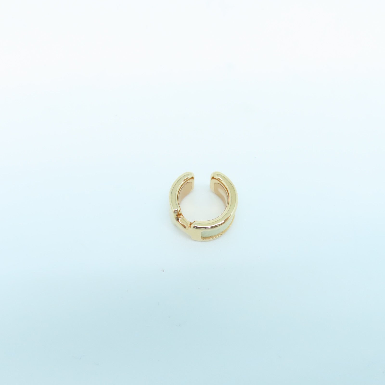 HERMES 金屬Olympe Ear Cuff耳骨夾/耳環金色/Nata色