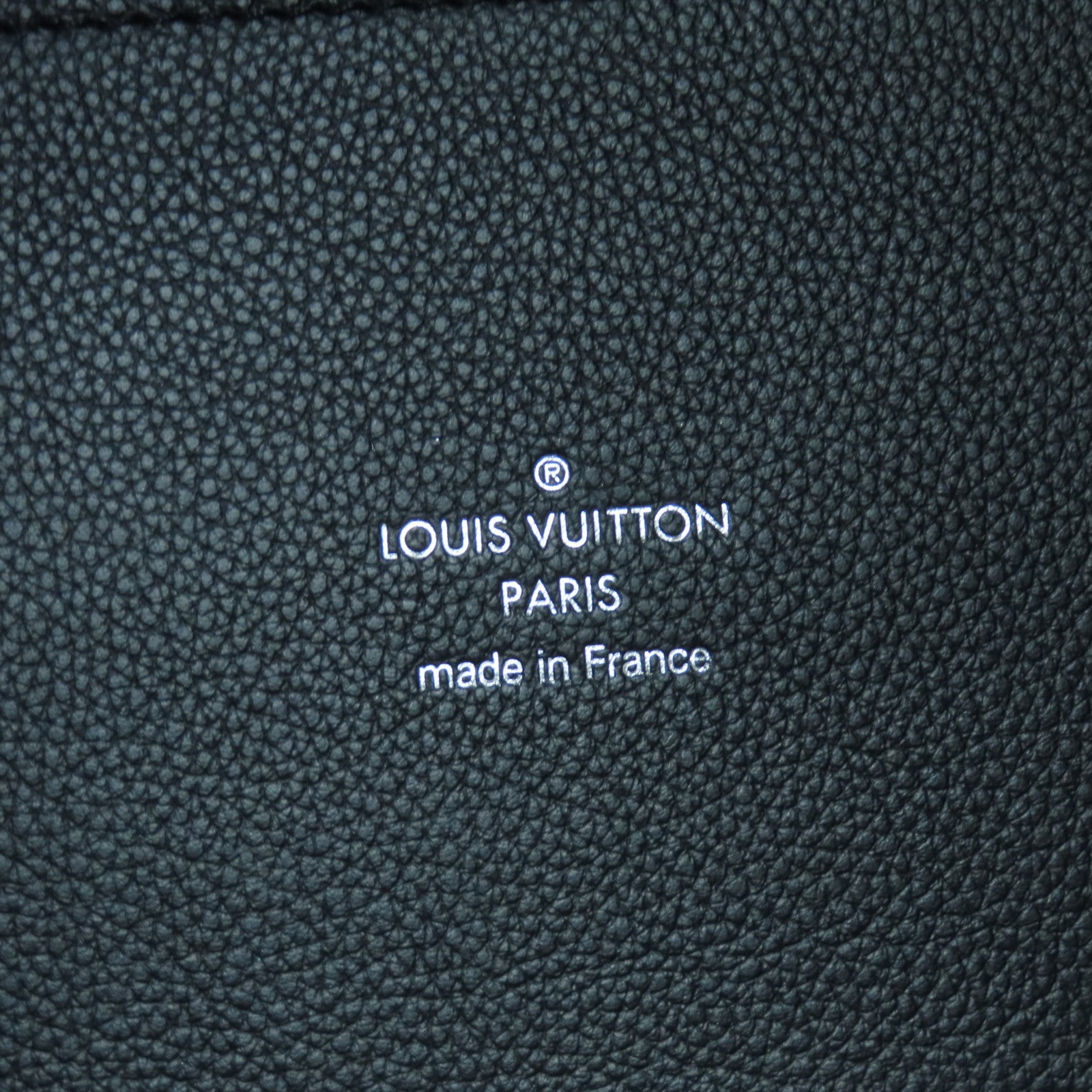LOUIS VUITTON Mahina Hina MM Silver Buckle Handle Bag Black