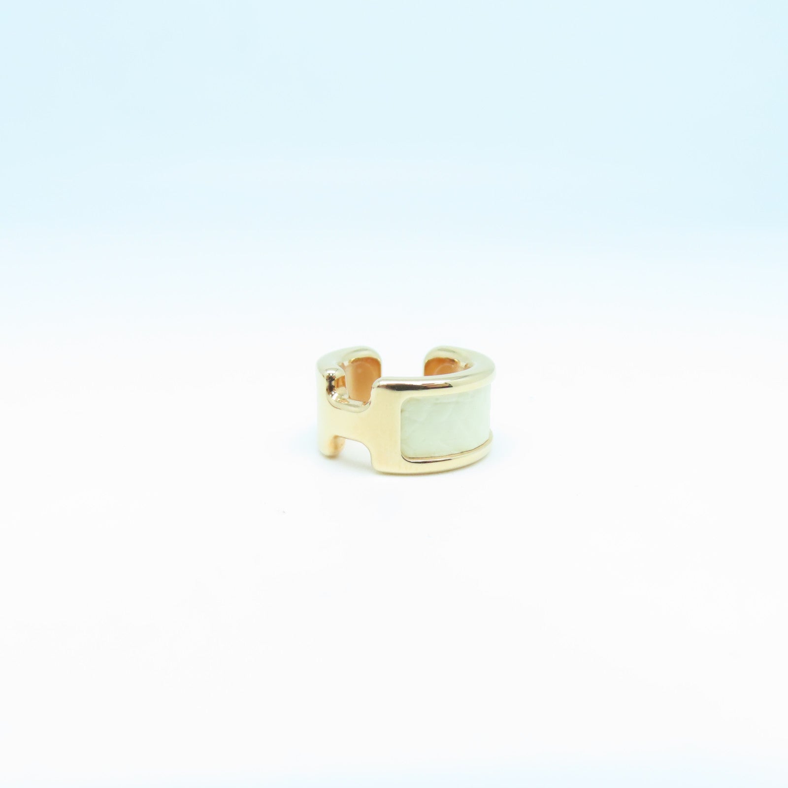 HERMES 金屬Olympe Ear Cuff耳骨夾/耳環金色/Nata色