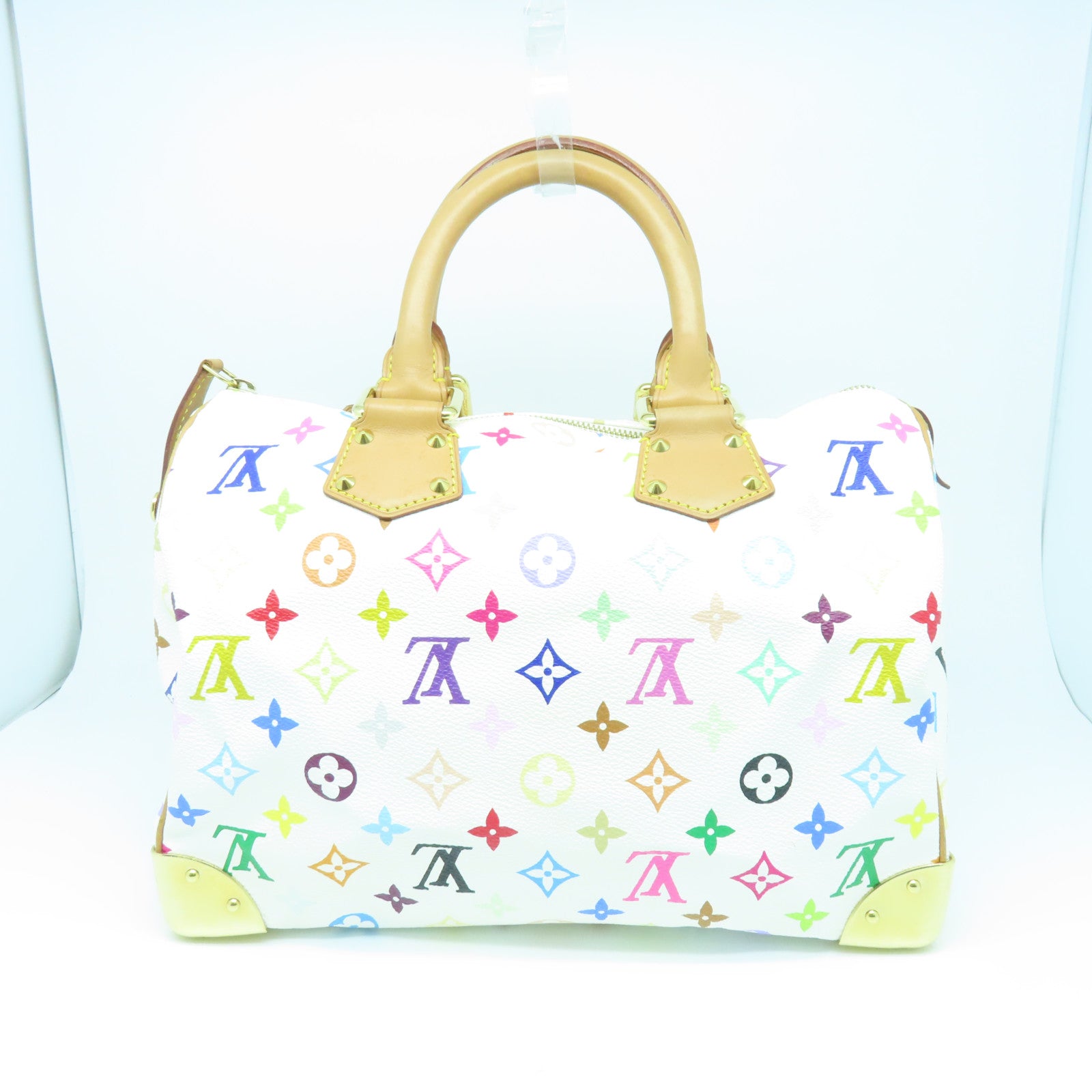 LOUIS VUITTON Multicolore Speedy 30 Gold Buckle Bag White/Color