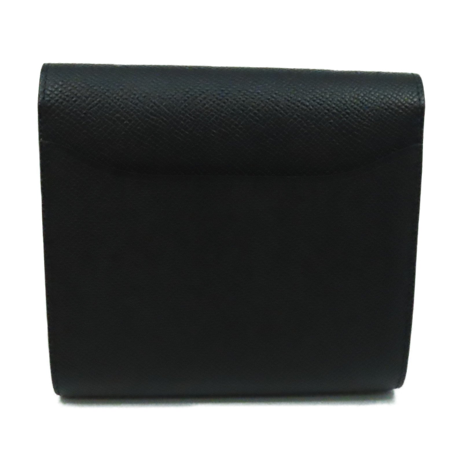 HERMES Epsom皮革Constance Wallet金扣短錢包Noir黑色
