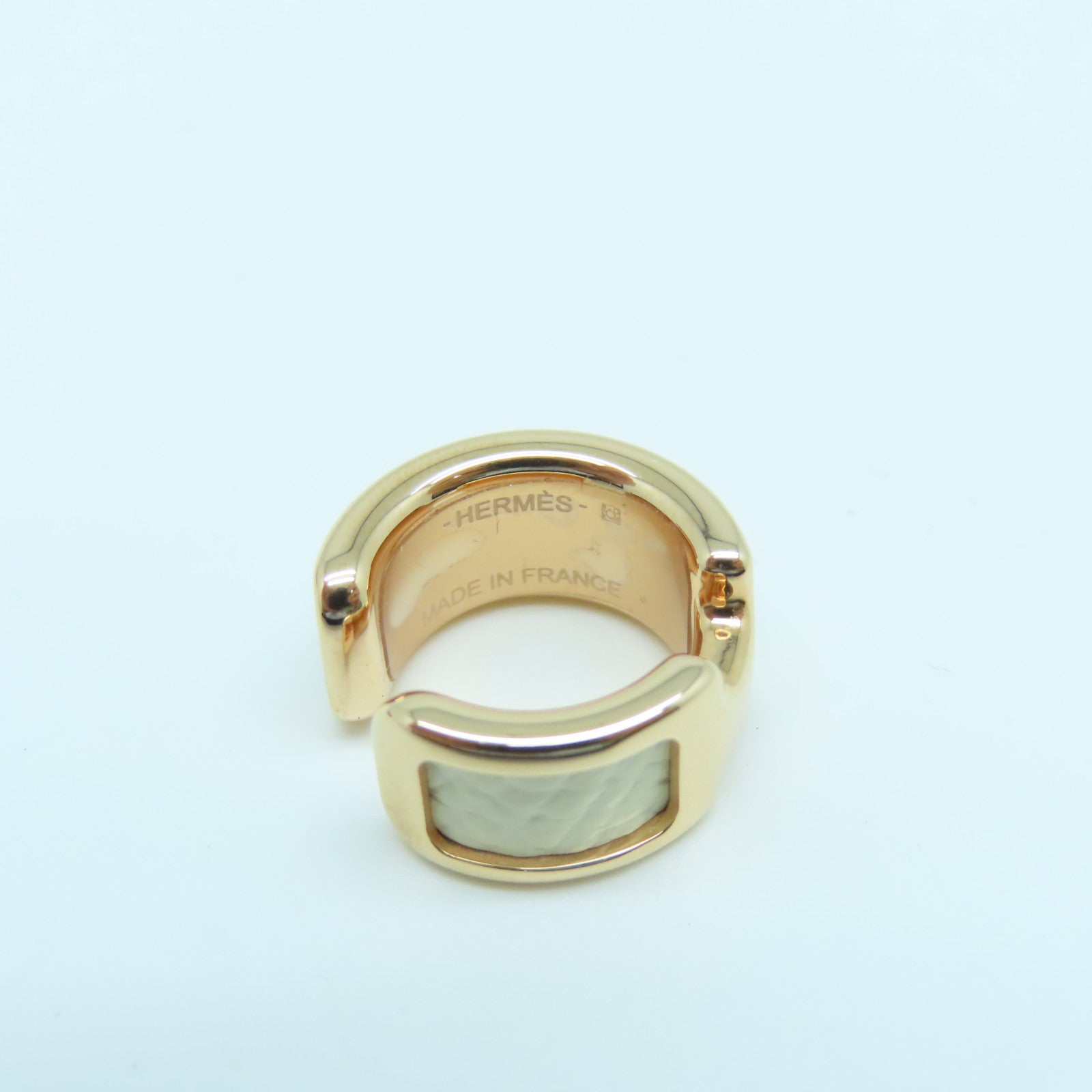 HERMES 金屬Olympe Ear Cuff耳骨夾/耳環金色/Nata色