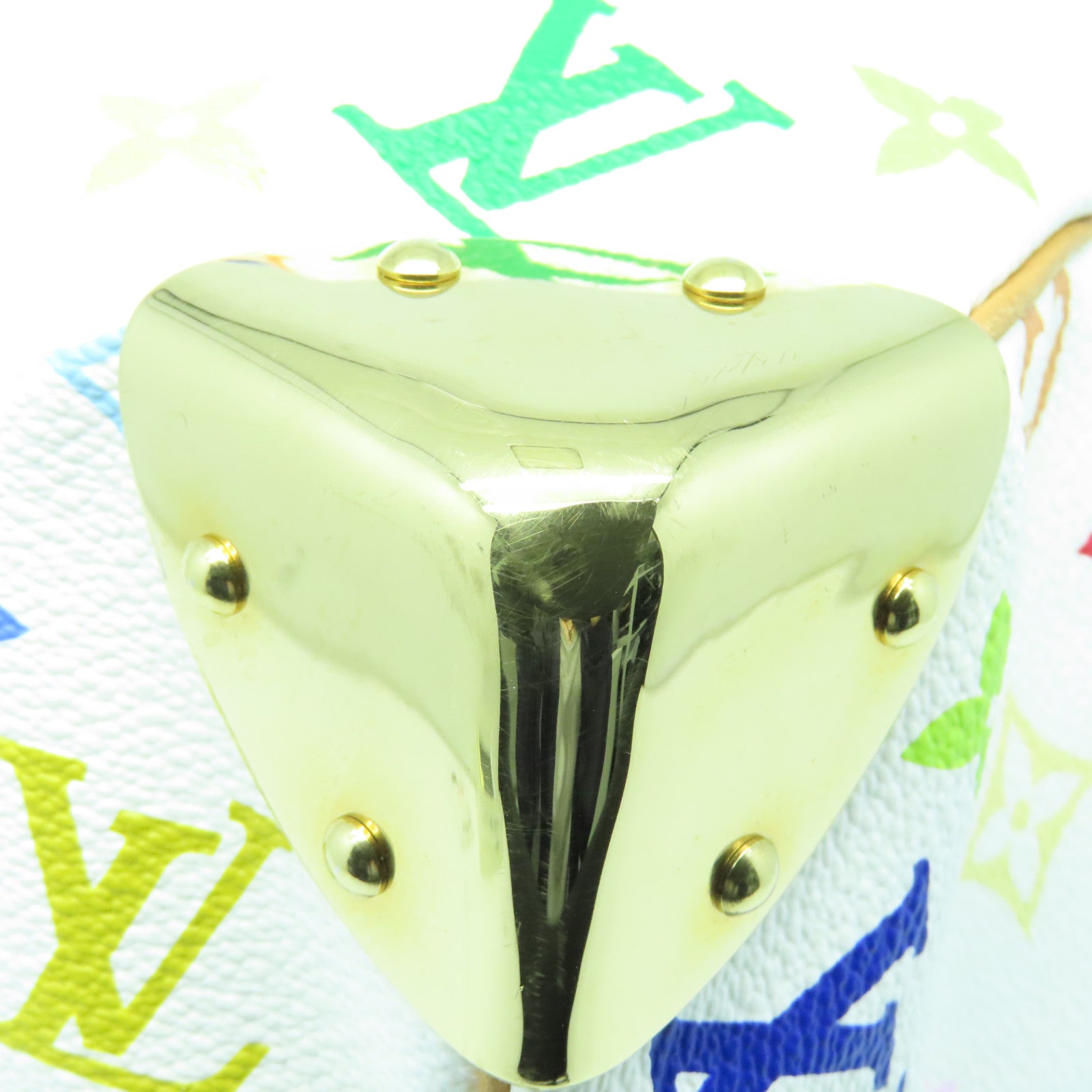 LOUIS VUITTON Multicolore Speedy 30 Gold Buckle Bag White/Color