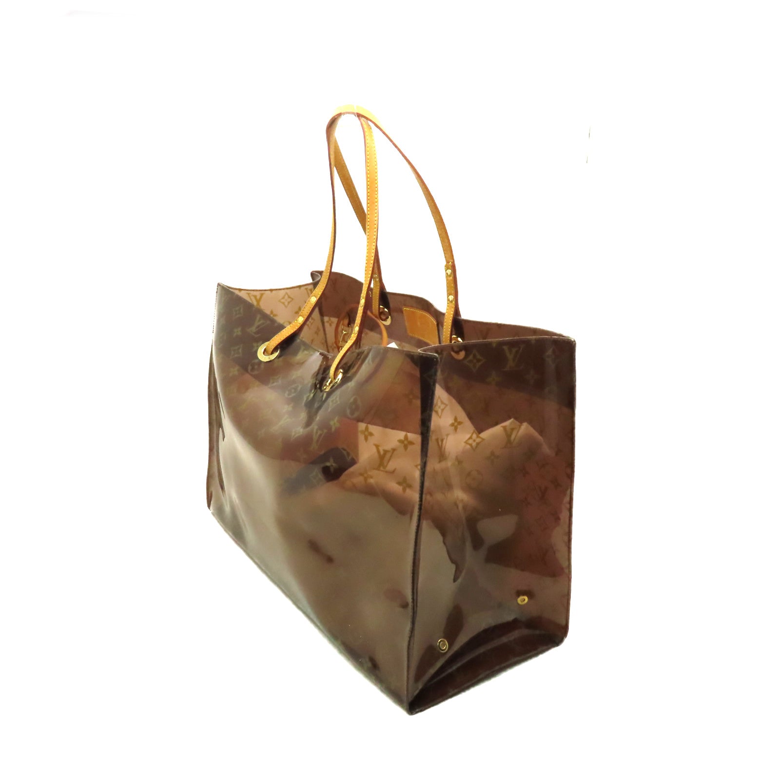 LOUIS VUITTON Monogram Vinyl Ambre Cabas Cruise GM Tote Bag肩背袋啡色