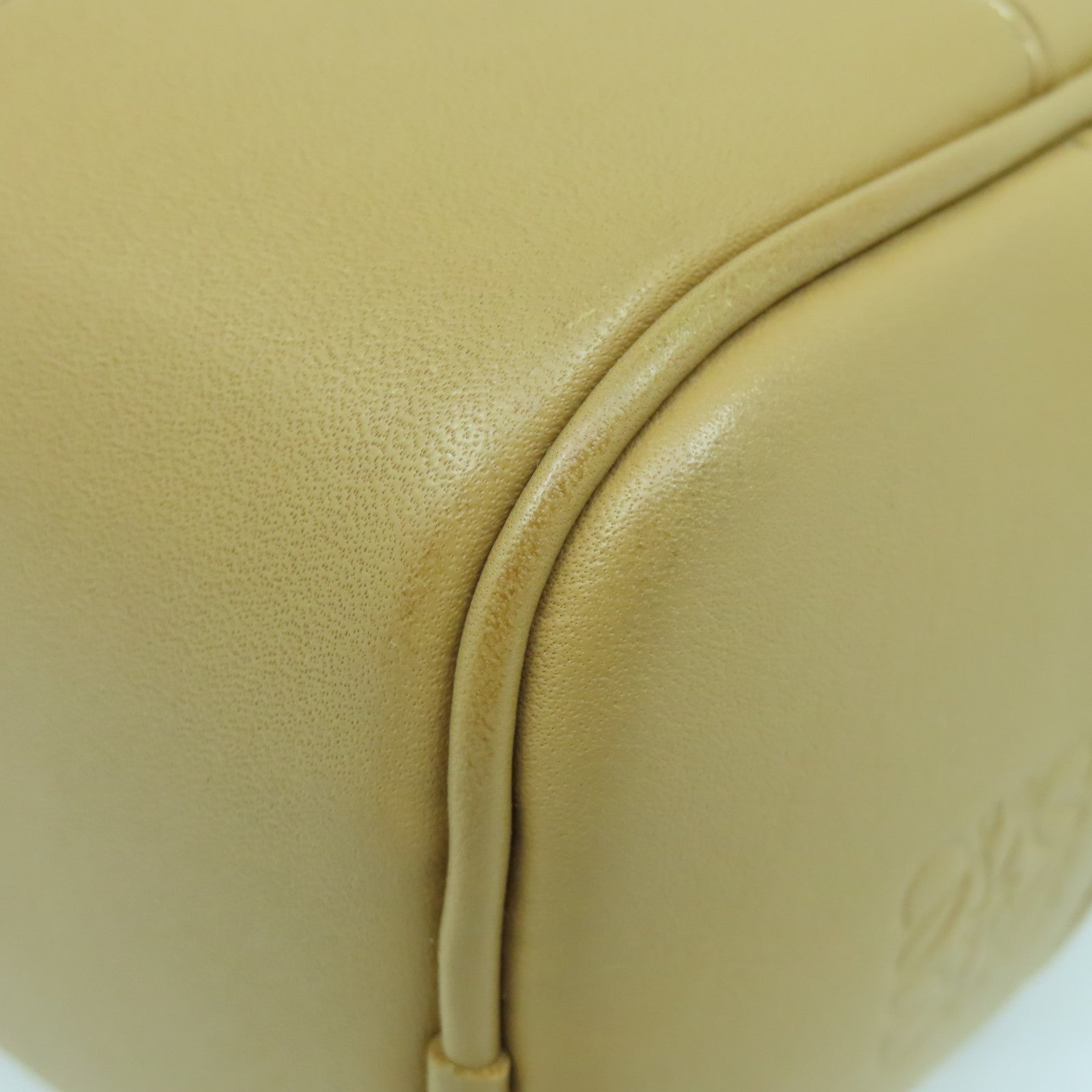 LOEWE 【激減優惠】牛皮皮革Amazona金扣手挽肩背兩用袋杏色