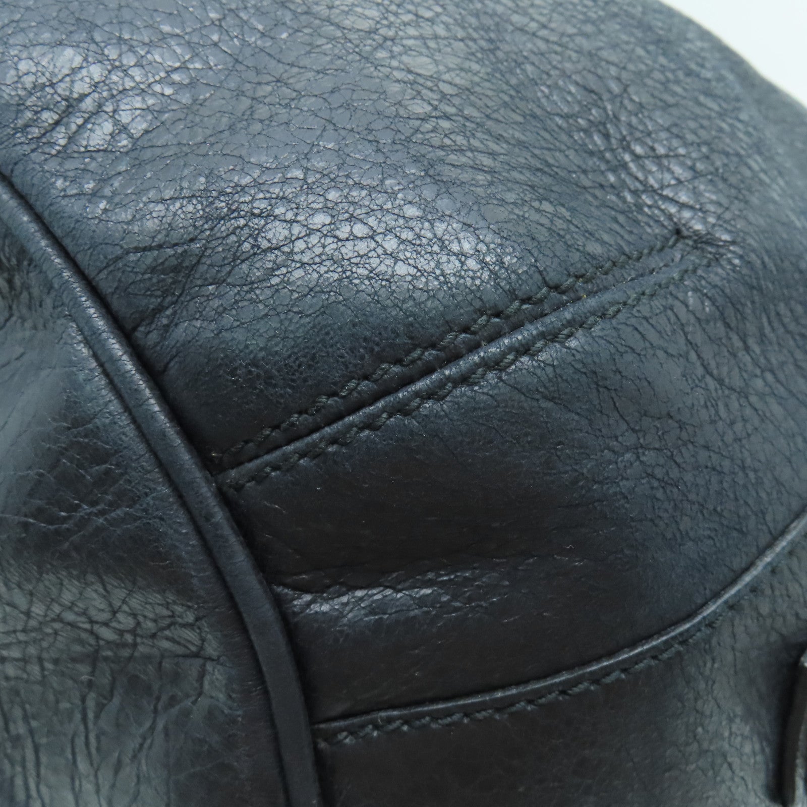 BALENCIAGA 羊皮皮革Shoulder Bag金扣手挽肩背两用袋黑色